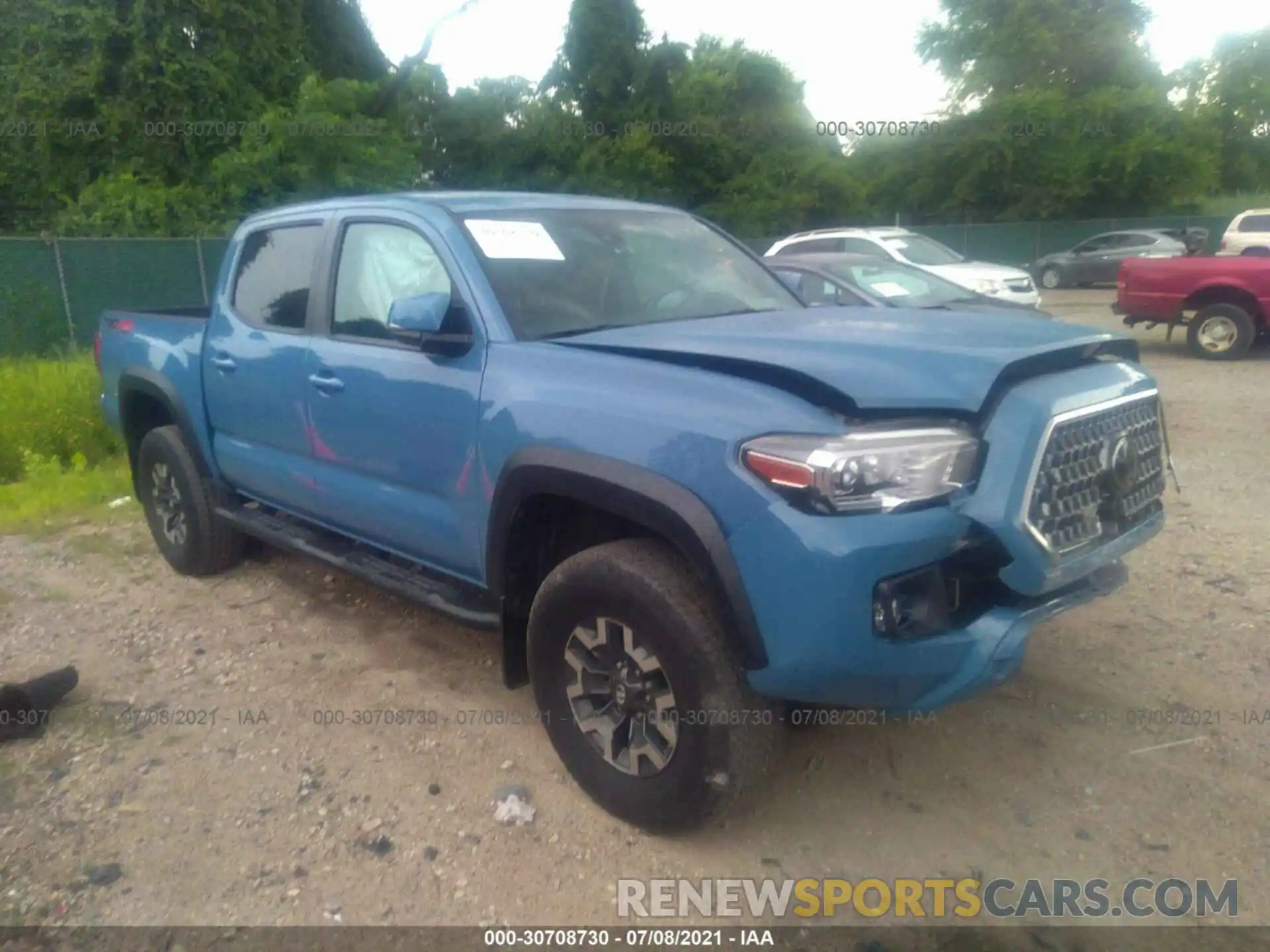 1 Photograph of a damaged car 3TMCZ5AN9KM223163 TOYOTA TACOMA 4WD 2019