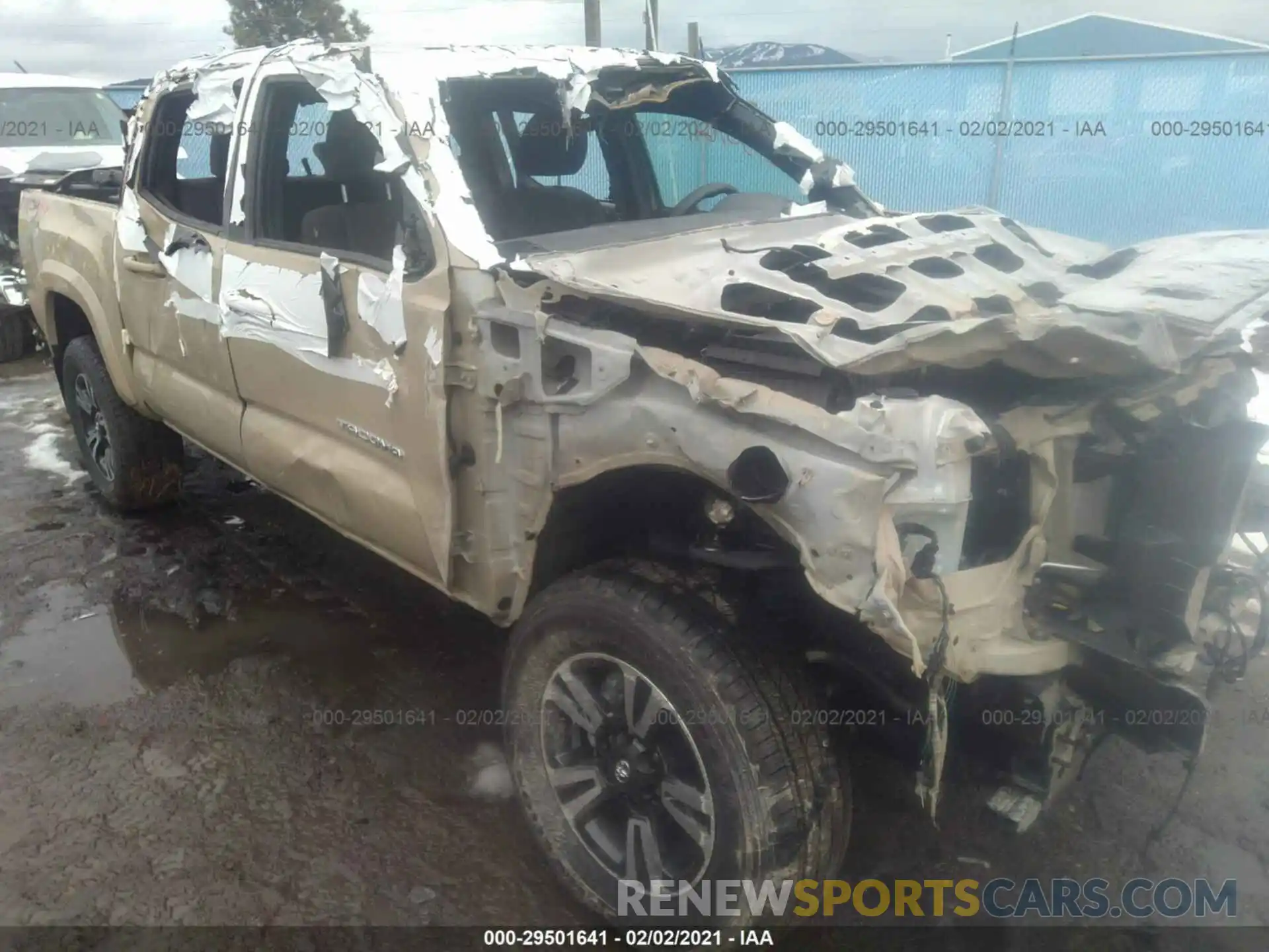 1 Photograph of a damaged car 3TMCZ5AN9KM227973 TOYOTA TACOMA 4WD 2019