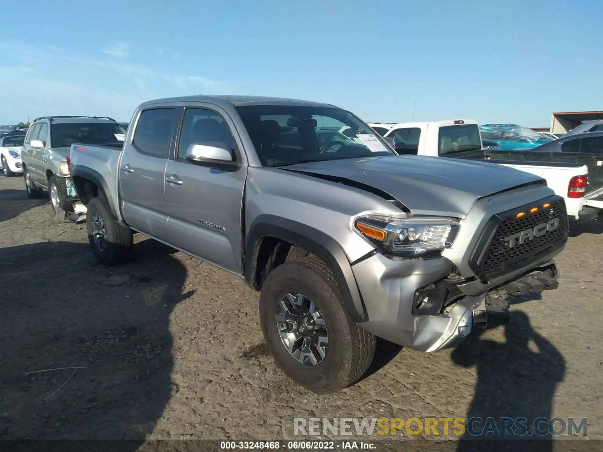 1 Photograph of a damaged car 3TMCZ5AN9KM257619 TOYOTA TACOMA 4WD 2019