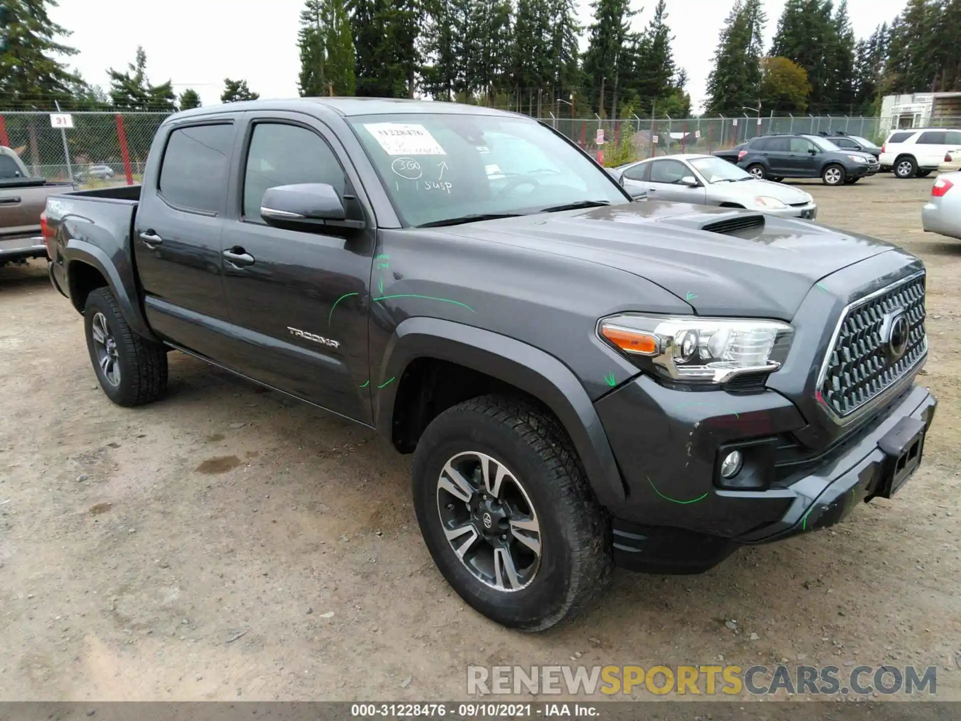 1 Photograph of a damaged car 3TMCZ5AN9KM263310 TOYOTA TACOMA 4WD 2019