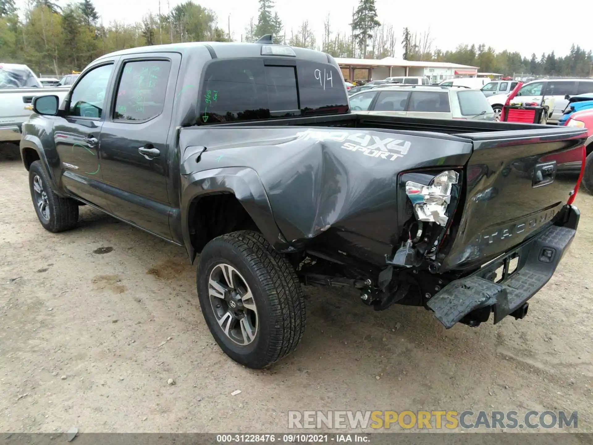 3 Photograph of a damaged car 3TMCZ5AN9KM263310 TOYOTA TACOMA 4WD 2019