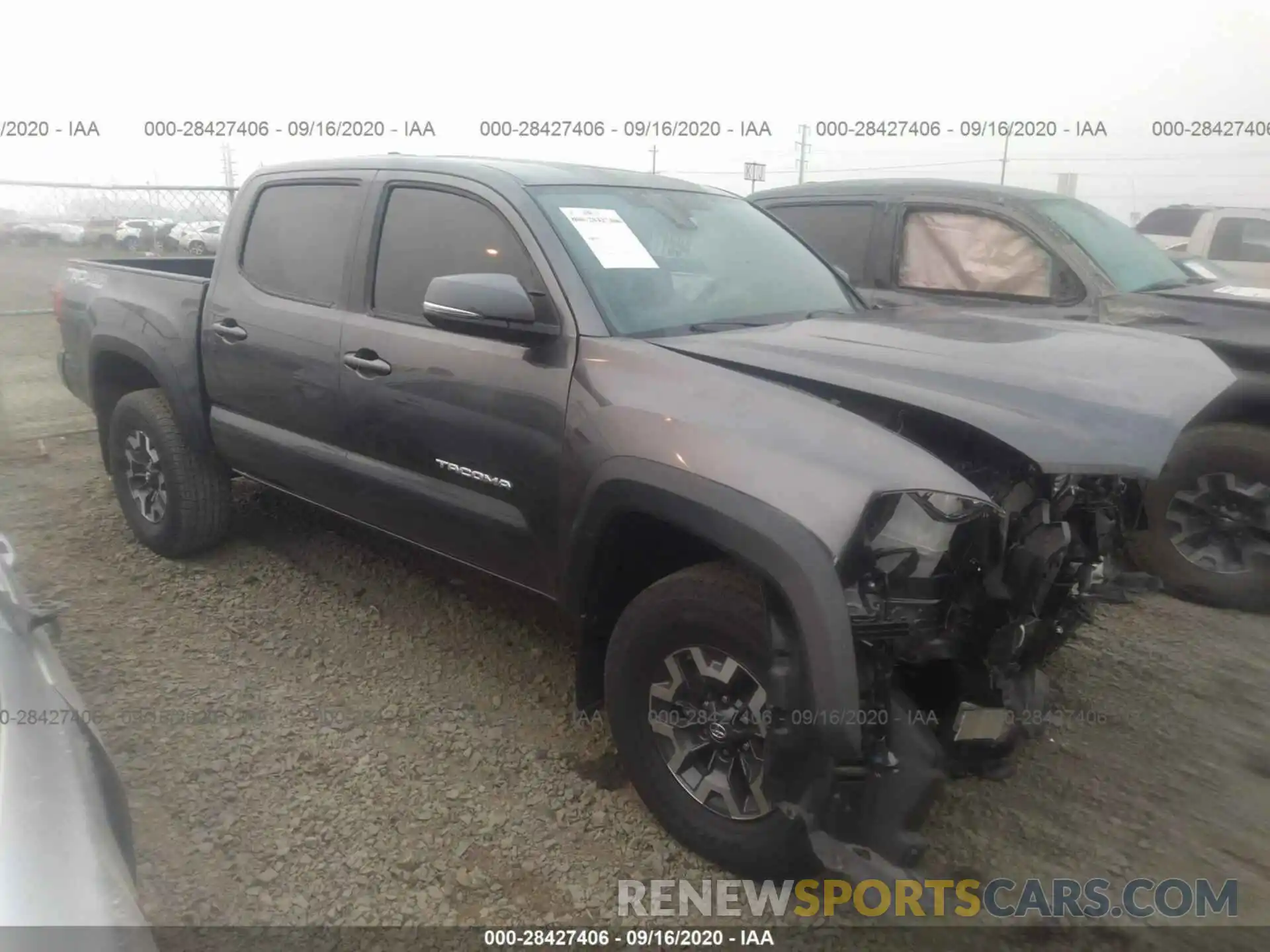 1 Photograph of a damaged car 3TMCZ5AN9KM268202 TOYOTA TACOMA 4WD 2019