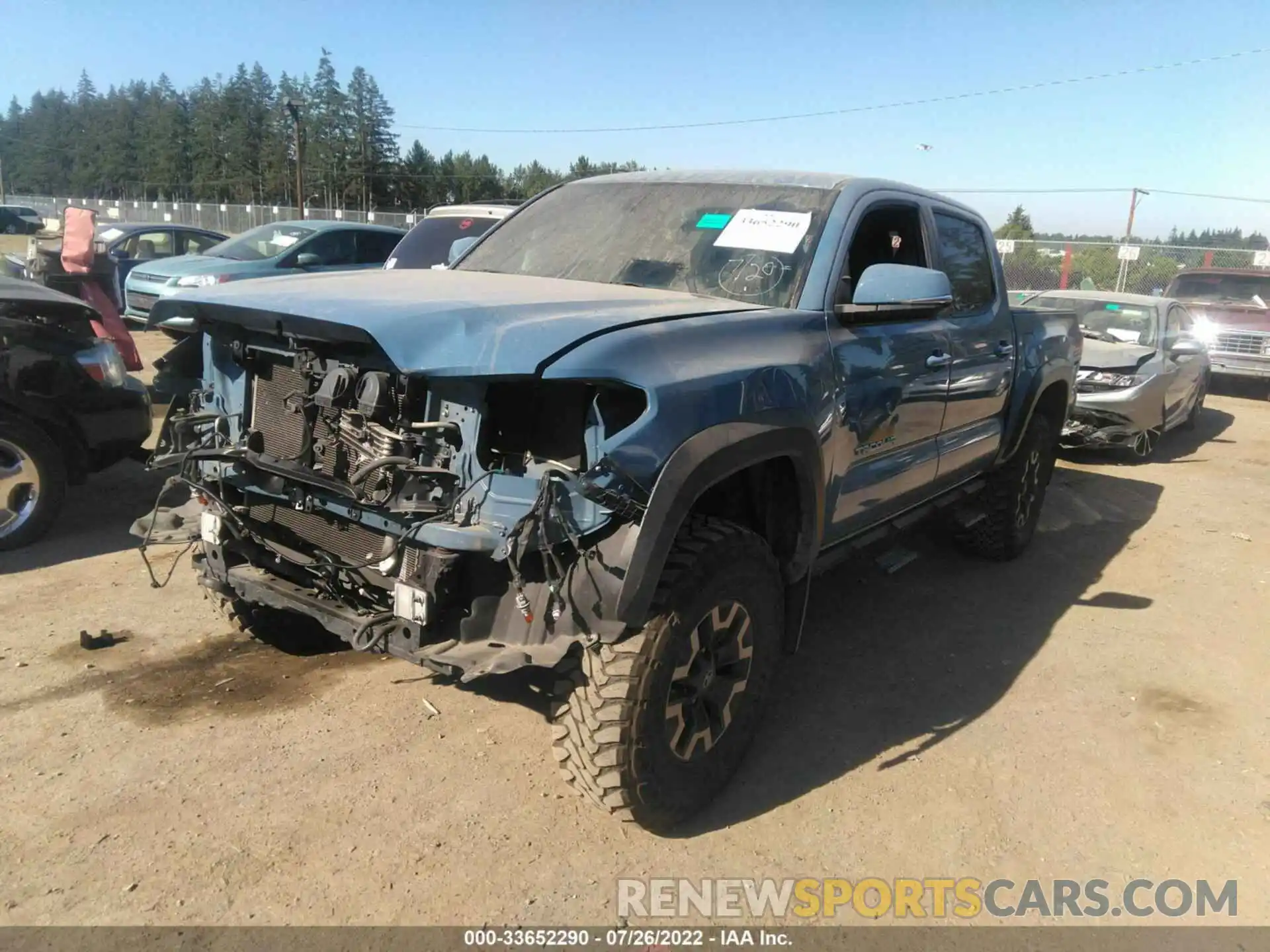 2 Фотография поврежденного автомобиля 3TMCZ5AN9KM270970 TOYOTA TACOMA 4WD 2019