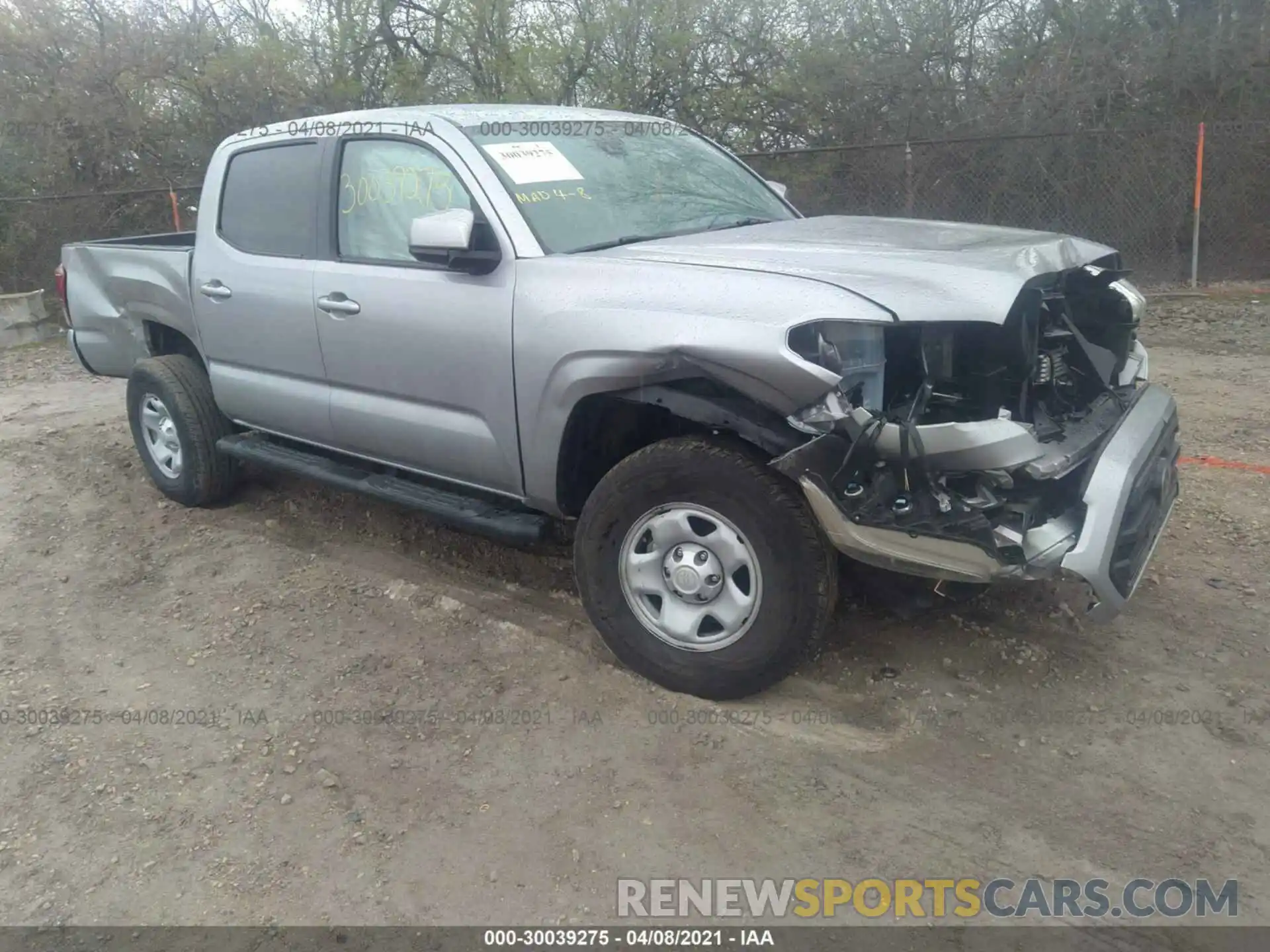 1 Photograph of a damaged car 3TMCZ5AN9KM278292 TOYOTA TACOMA 4WD 2019