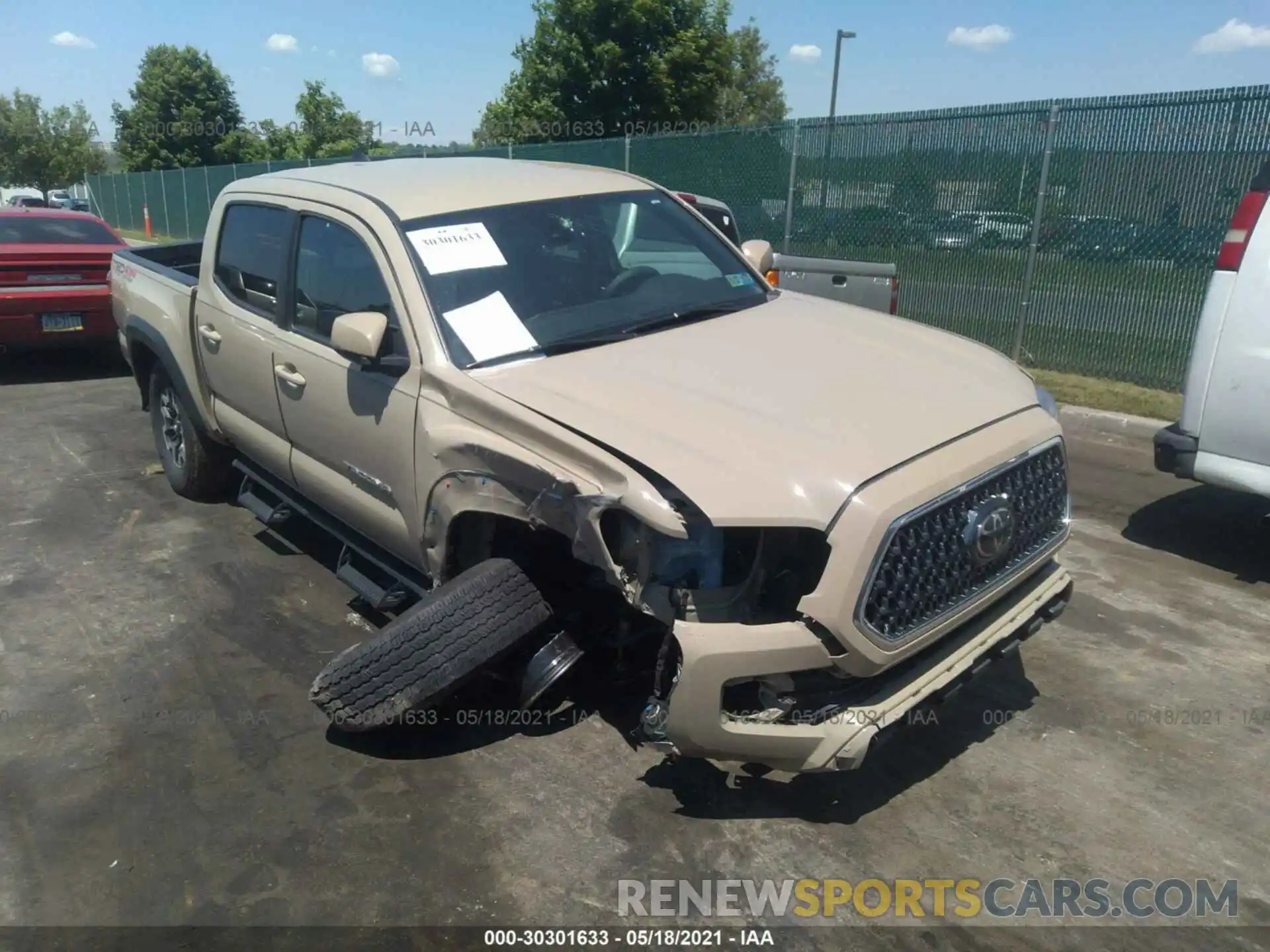 1 Photograph of a damaged car 3TMCZ5AN9KM282441 TOYOTA TACOMA 4WD 2019