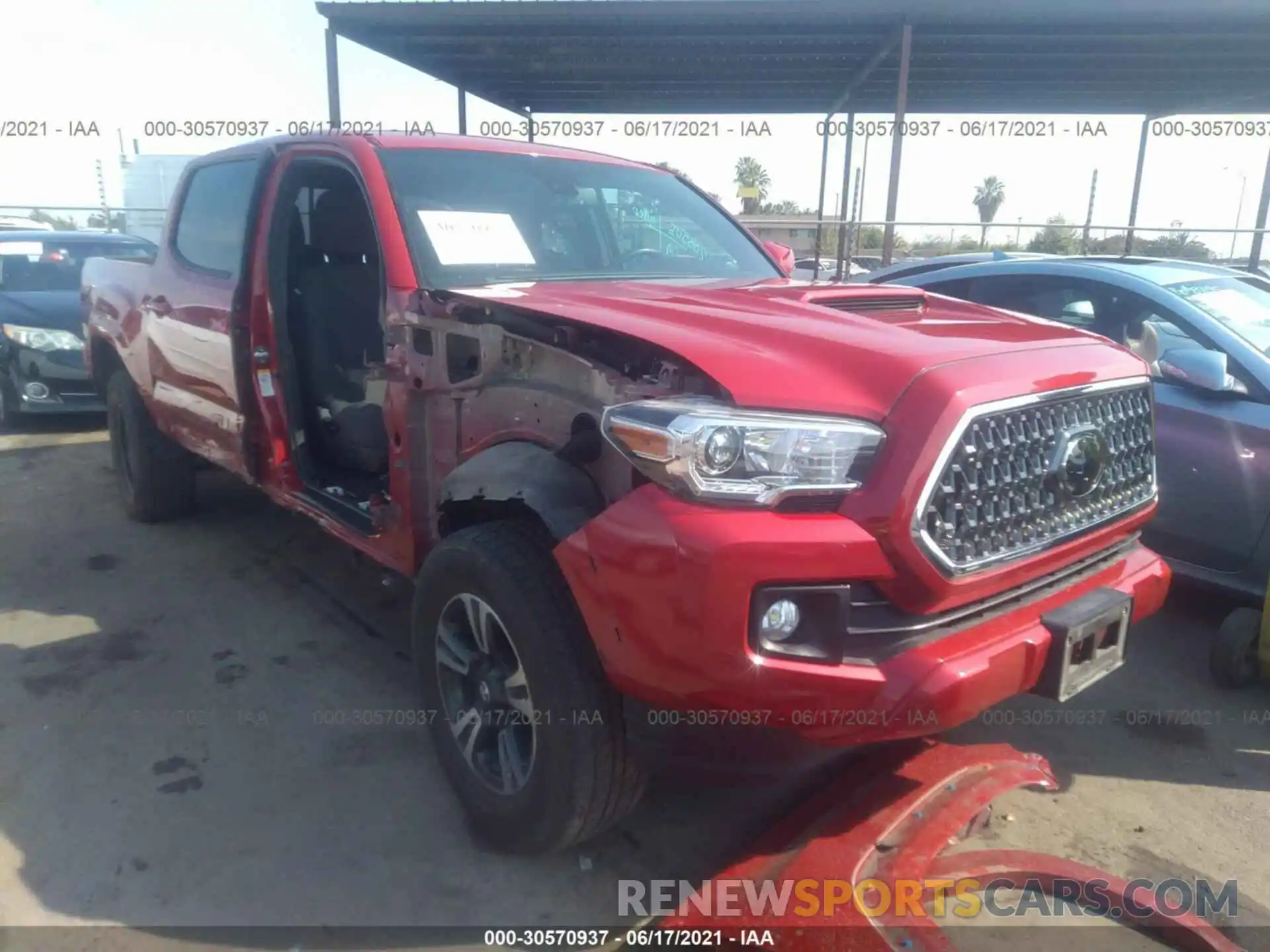 1 Photograph of a damaged car 3TMCZ5ANXKM189251 TOYOTA TACOMA 4WD 2019