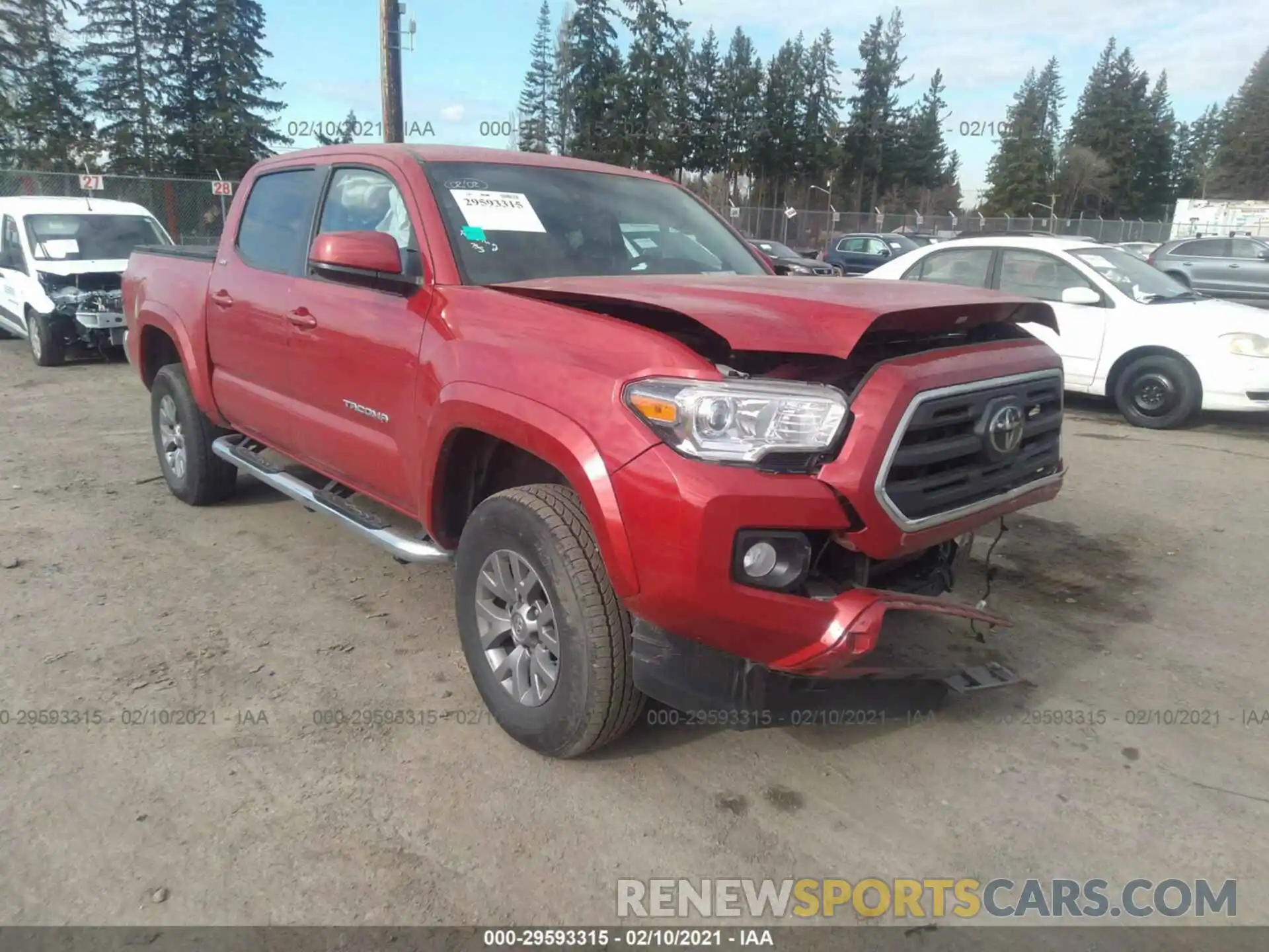 1 Photograph of a damaged car 3TMCZ5ANXKM208915 TOYOTA TACOMA 4WD 2019