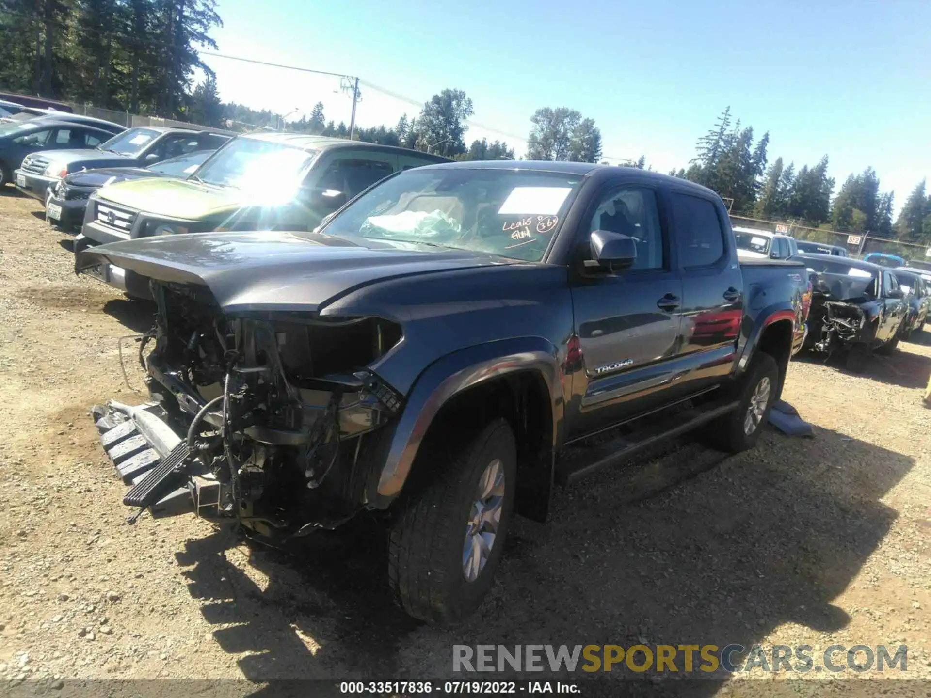 2 Photograph of a damaged car 3TMCZ5ANXKM216447 TOYOTA TACOMA 4WD 2019