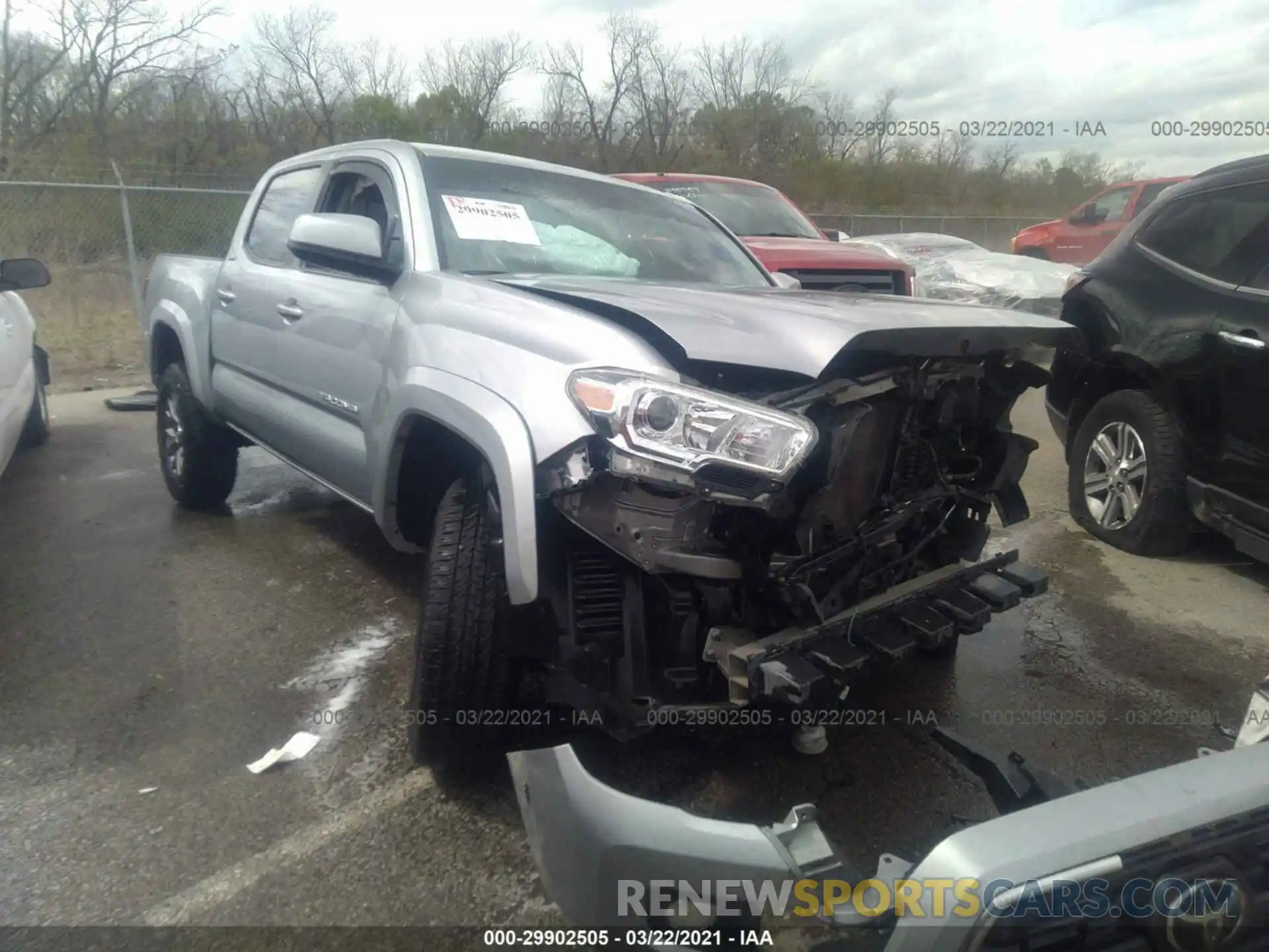 1 Photograph of a damaged car 3TMCZ5ANXKM234933 TOYOTA TACOMA 4WD 2019