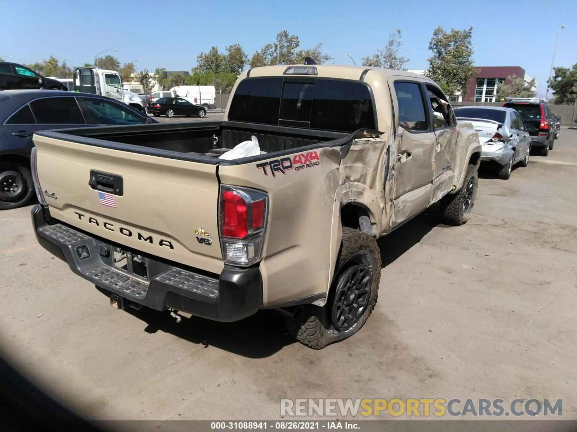 4 Photograph of a damaged car 3TMCZ5ANXKM243518 TOYOTA TACOMA 4WD 2019