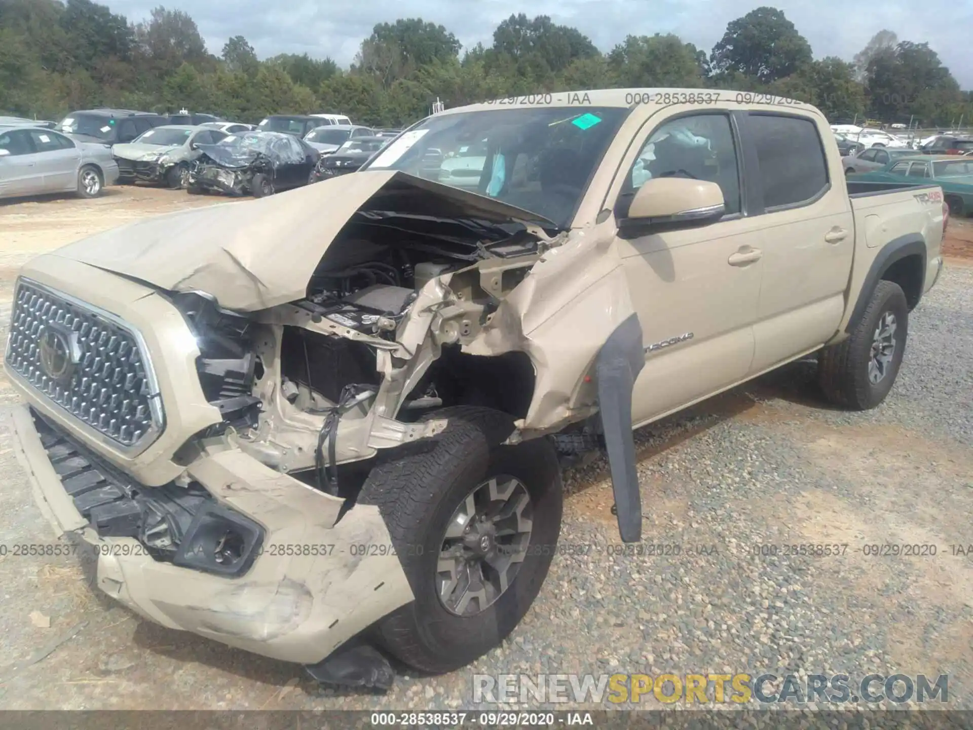 2 Photograph of a damaged car 3TMCZ5ANXKM280665 TOYOTA TACOMA 4WD 2019