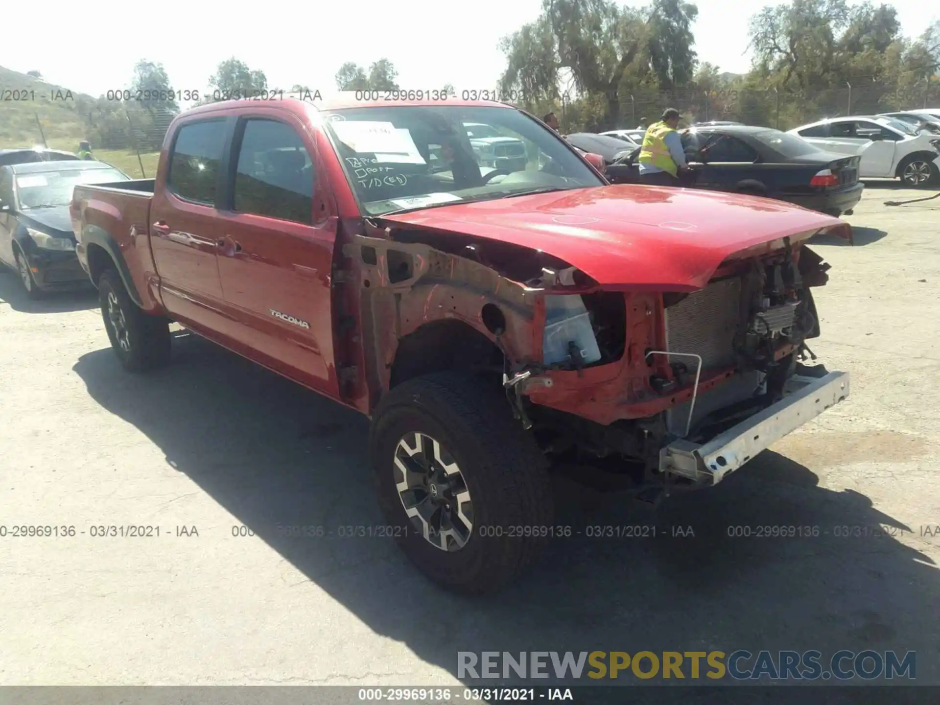 1 Photograph of a damaged car 3TMDZ5BN1KM072449 TOYOTA TACOMA 4WD 2019