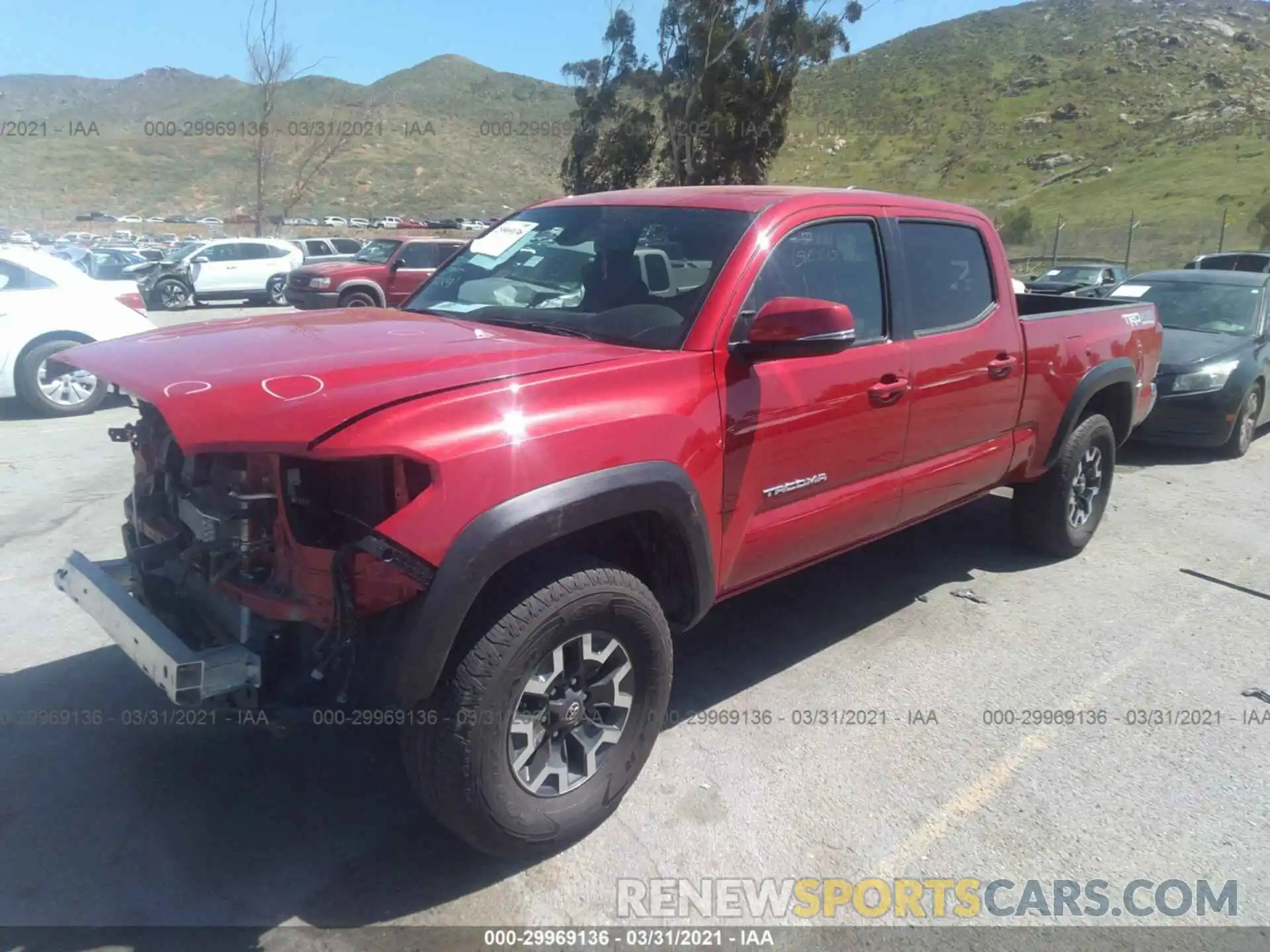 2 Photograph of a damaged car 3TMDZ5BN1KM072449 TOYOTA TACOMA 4WD 2019