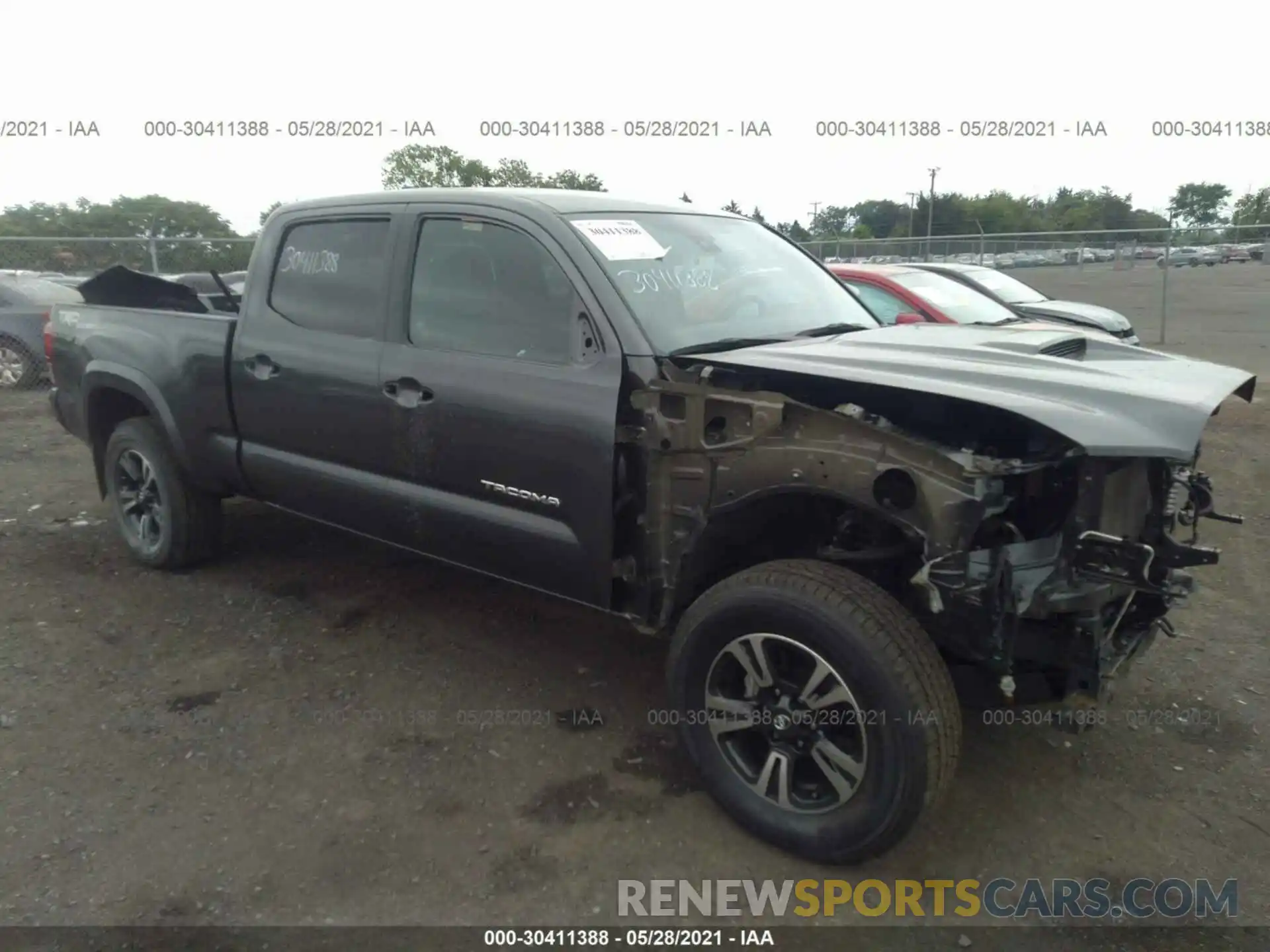 1 Photograph of a damaged car 3TMDZ5BN1KM077117 TOYOTA TACOMA 4WD 2019