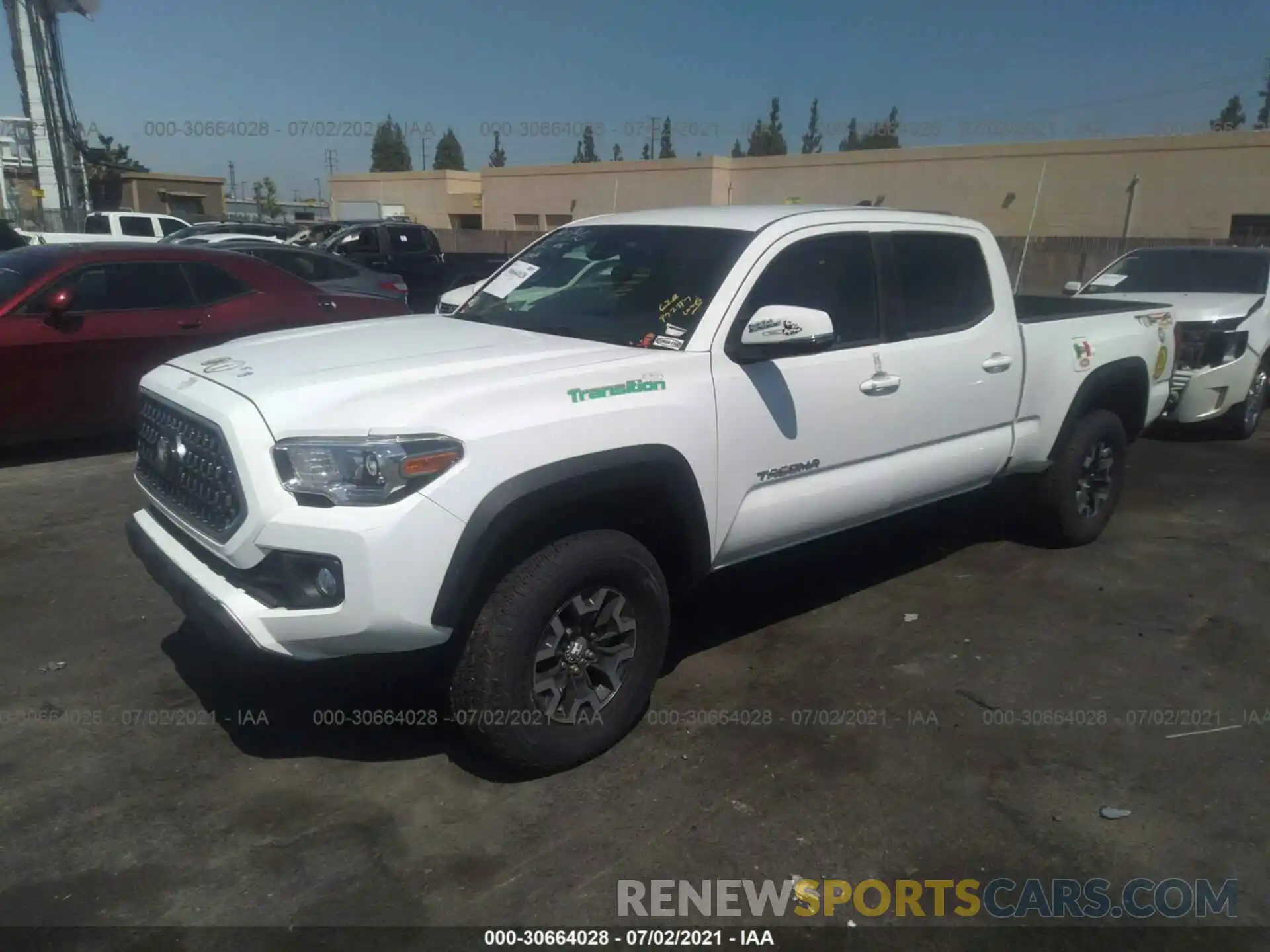 2 Photograph of a damaged car 3TMDZ5BN5KM071255 TOYOTA TACOMA 4WD 2019