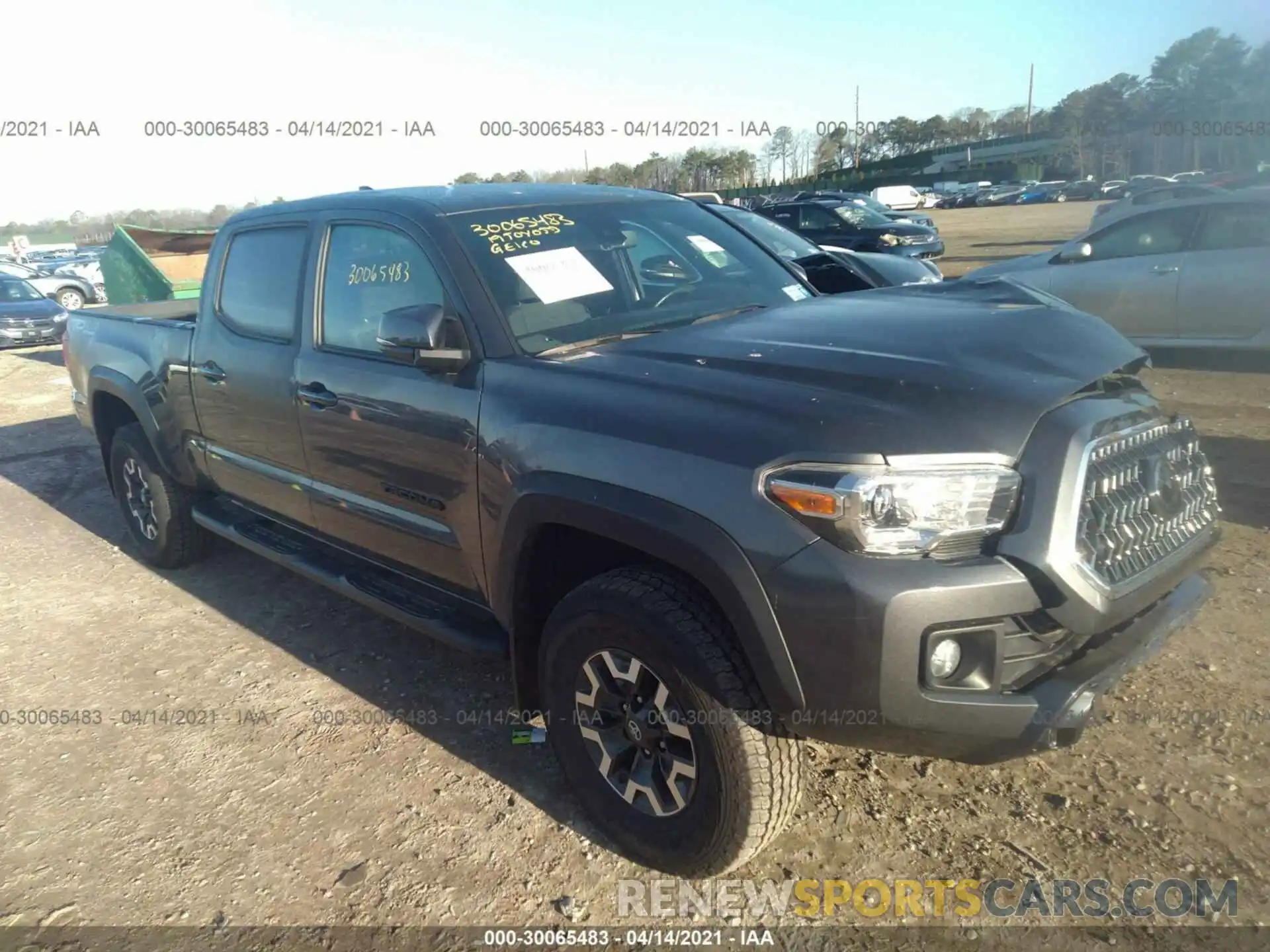 1 Photograph of a damaged car 3TMDZ5BN6KM074584 TOYOTA TACOMA 4WD 2019