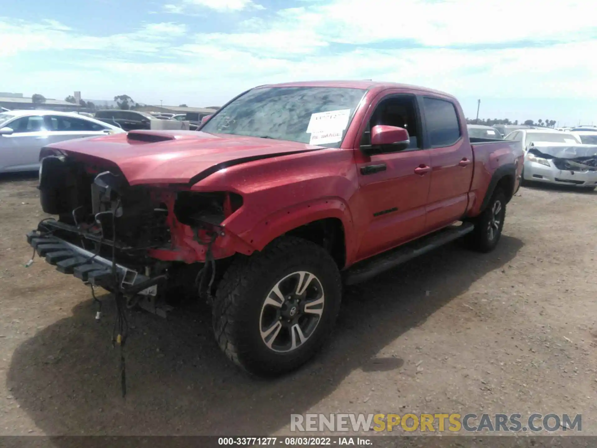 2 Photograph of a damaged car 3TMDZ5BN7KM055316 TOYOTA TACOMA 4WD 2019