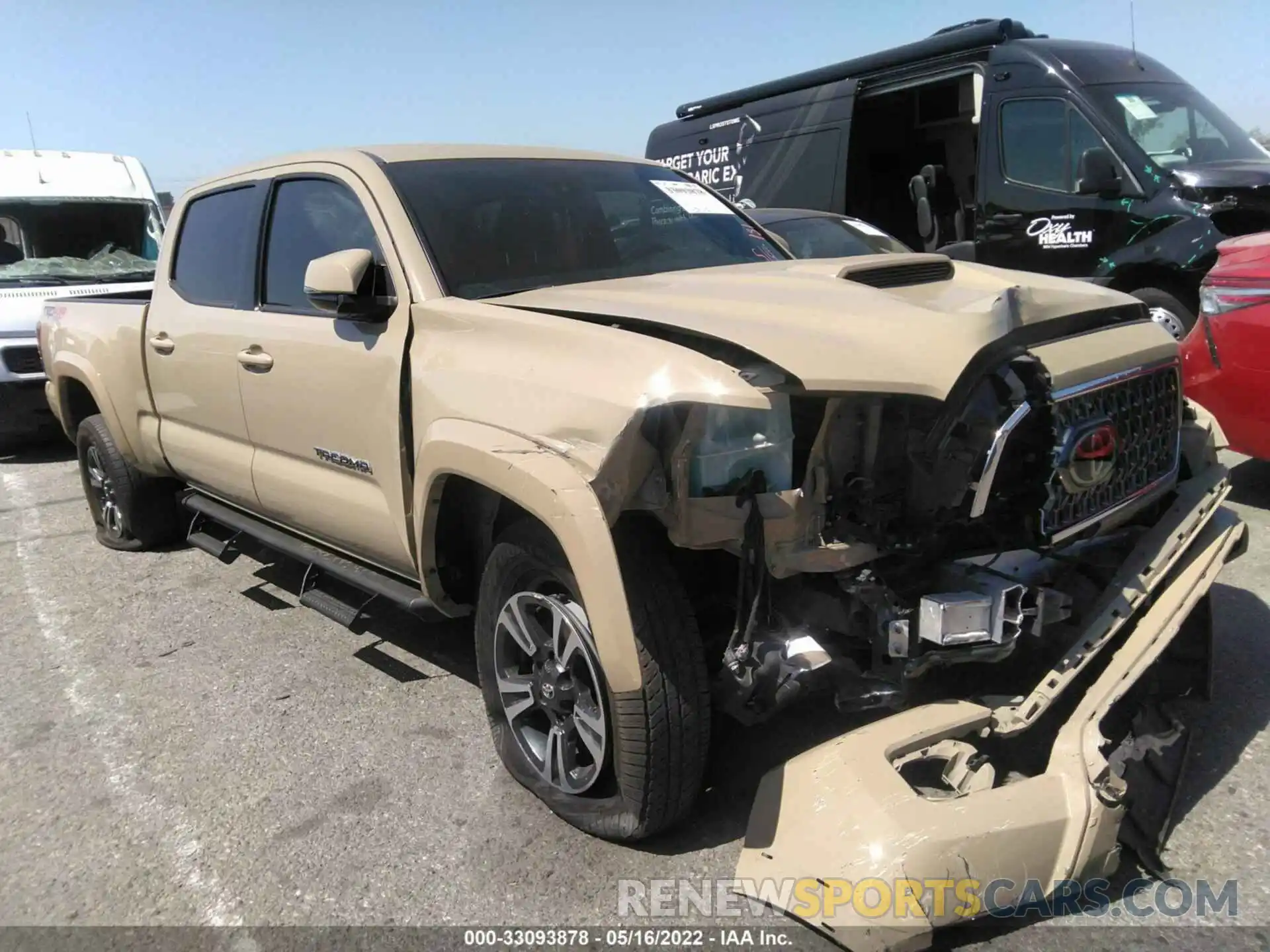 1 Photograph of a damaged car 3TMDZ5BN8KM055129 TOYOTA TACOMA 4WD 2019