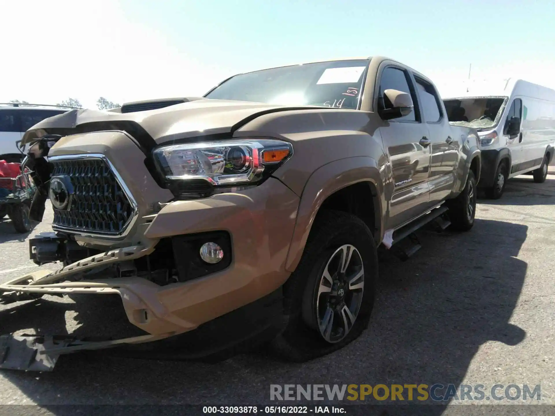 2 Photograph of a damaged car 3TMDZ5BN8KM055129 TOYOTA TACOMA 4WD 2019