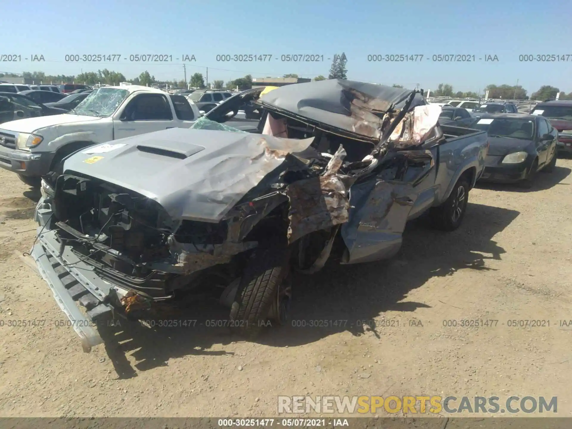 2 Photograph of a damaged car 3TMDZ5BN8KM067152 TOYOTA TACOMA 4WD 2019