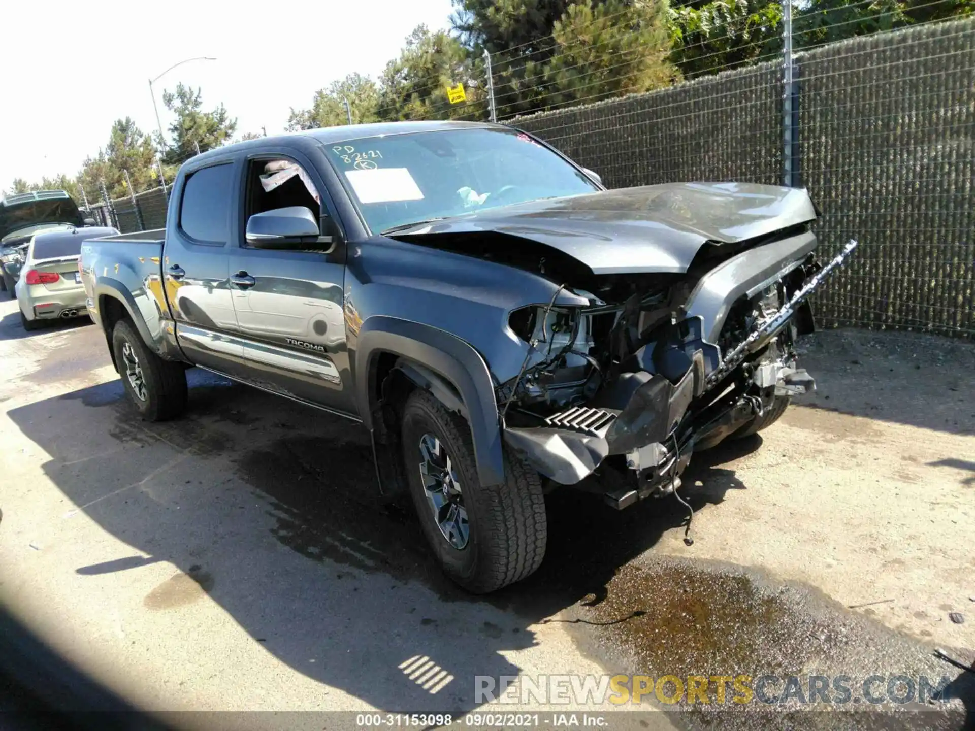 1 Photograph of a damaged car 3TMDZ5BN9KM072182 TOYOTA TACOMA 4WD 2019