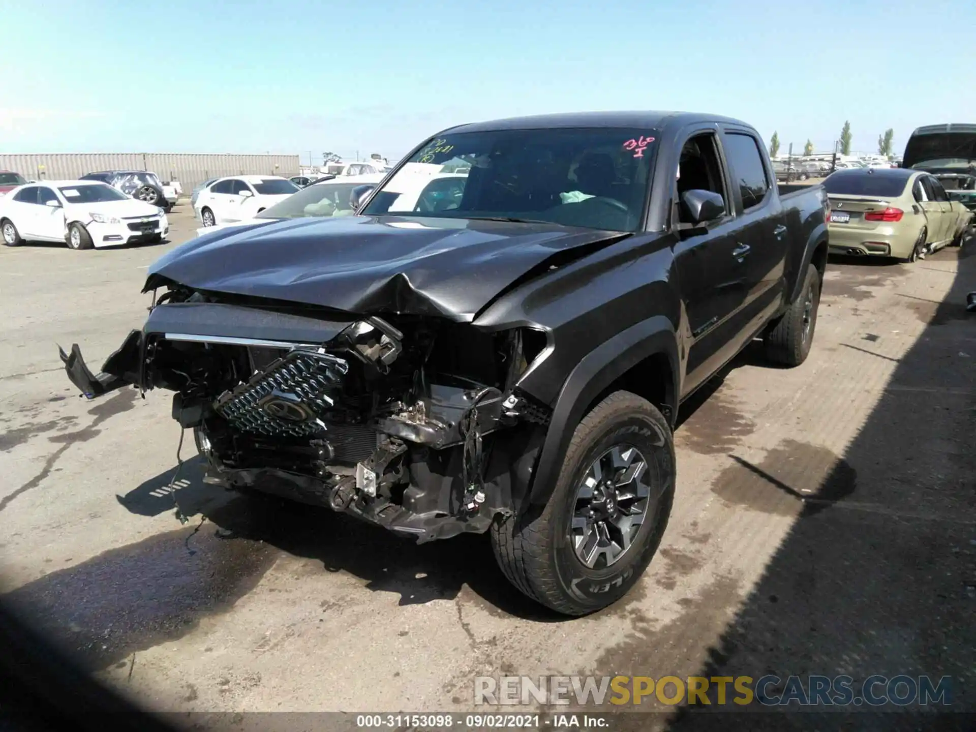 2 Photograph of a damaged car 3TMDZ5BN9KM072182 TOYOTA TACOMA 4WD 2019