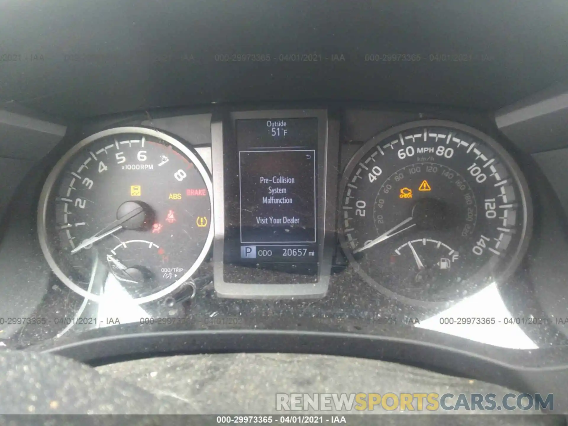 7 Photograph of a damaged car 3TMDZ5BN9KM076796 TOYOTA TACOMA 4WD 2019