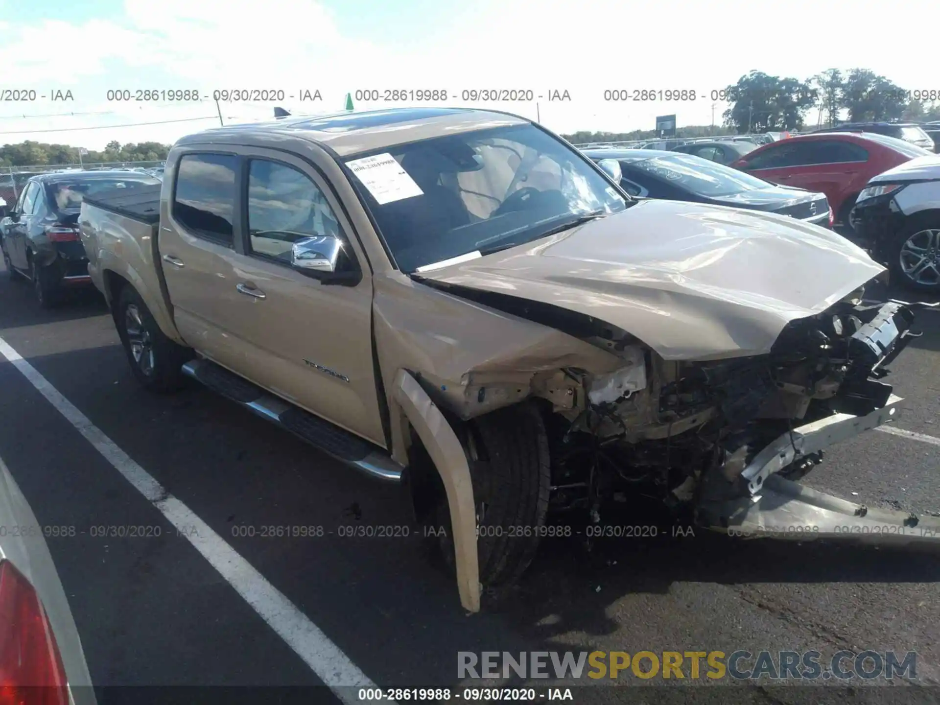 1 Photograph of a damaged car 3TMGZ5AN7KM204208 TOYOTA TACOMA 4WD 2019