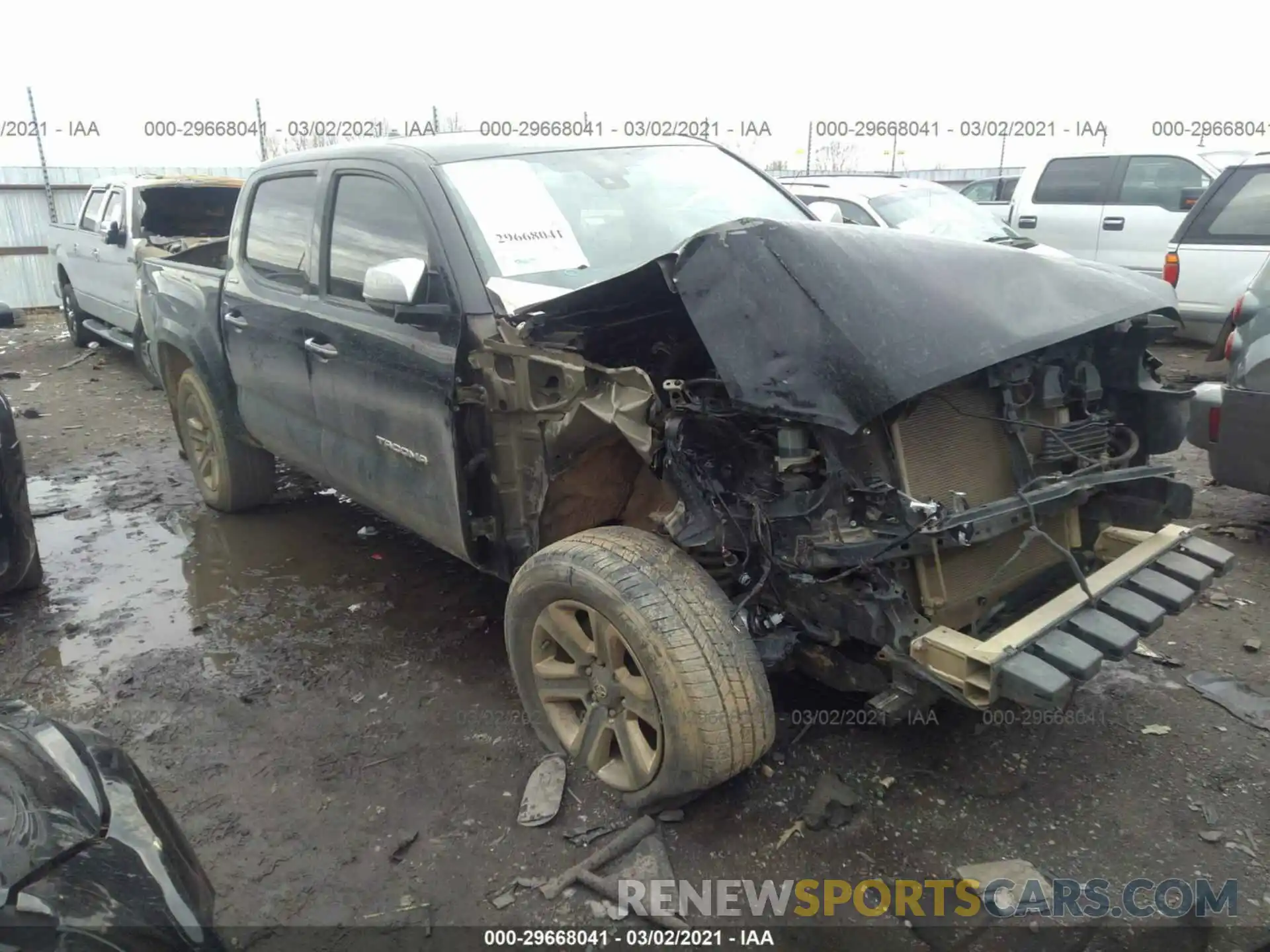 1 Photograph of a damaged car 3TMGZ5ANXKM208723 TOYOTA TACOMA 4WD 2019