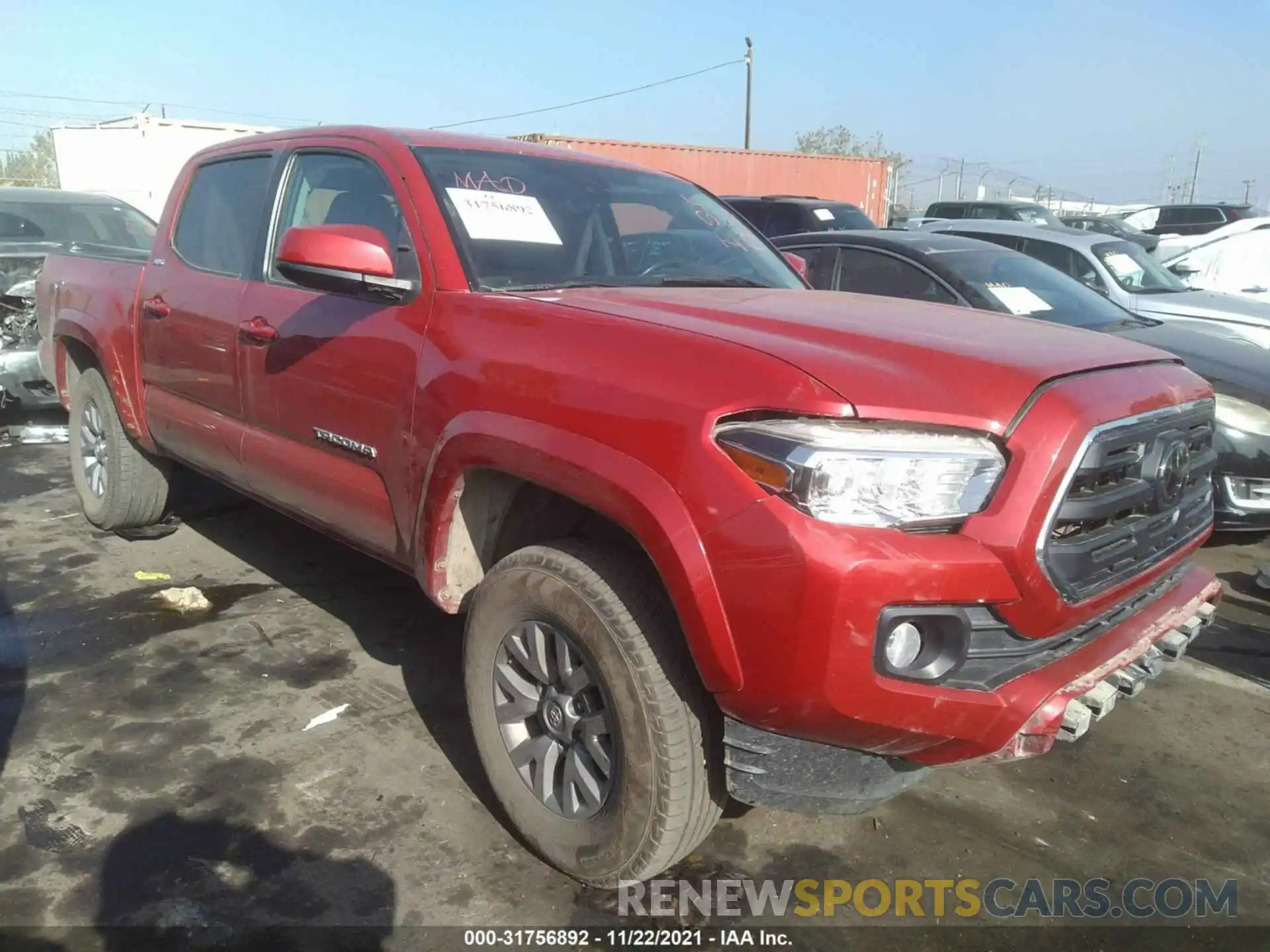 1 Photograph of a damaged car 5TFCZ5AN1KX171117 TOYOTA TACOMA 4WD 2019