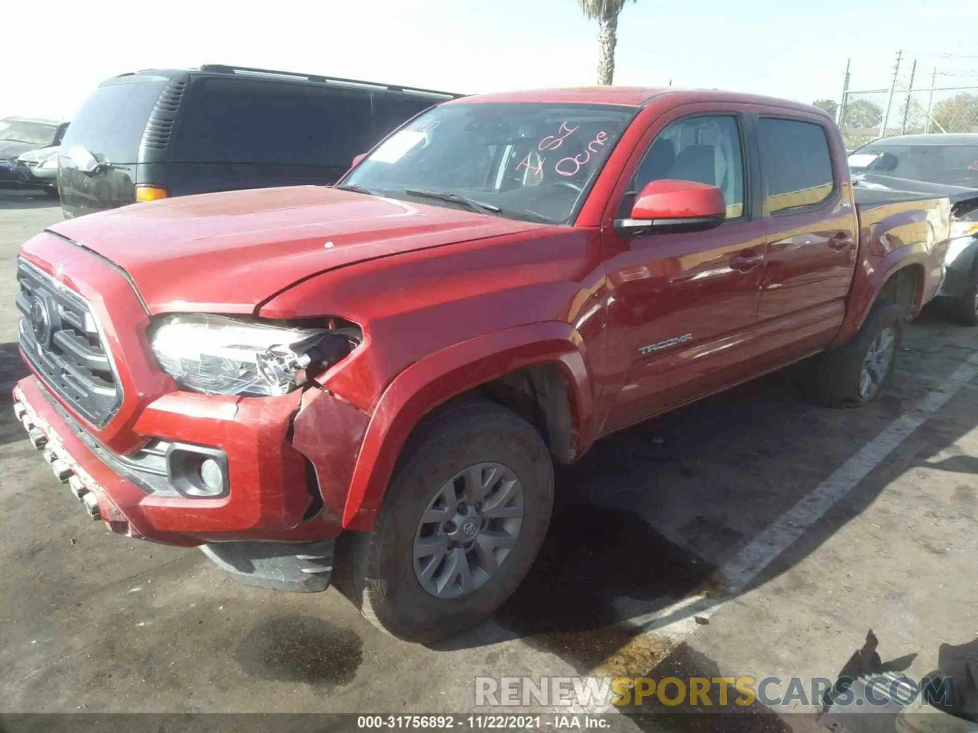 2 Photograph of a damaged car 5TFCZ5AN1KX171117 TOYOTA TACOMA 4WD 2019