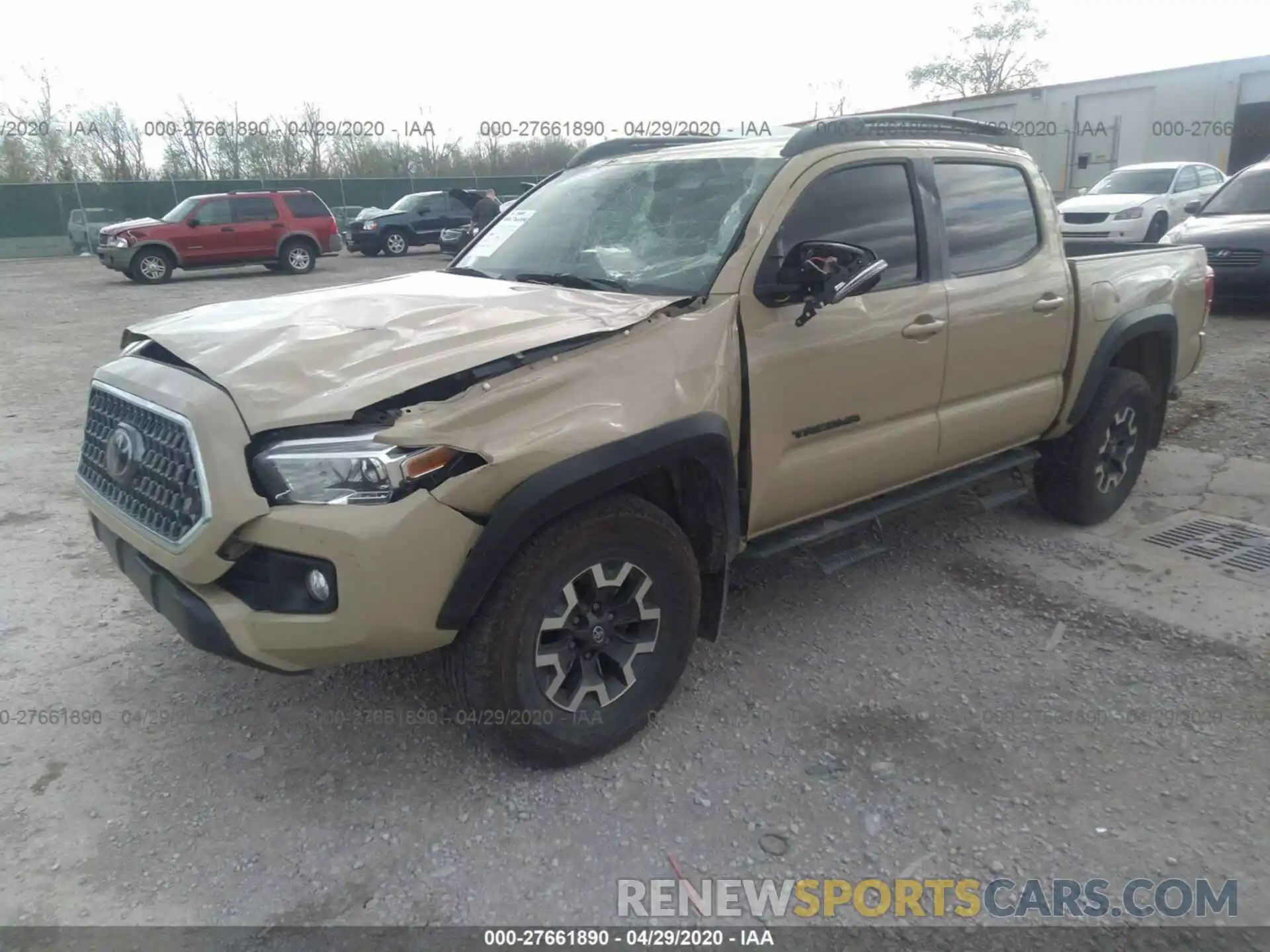 2 Фотография поврежденного автомобиля 5TFCZ5AN2KX179842 TOYOTA TACOMA 4WD 2019