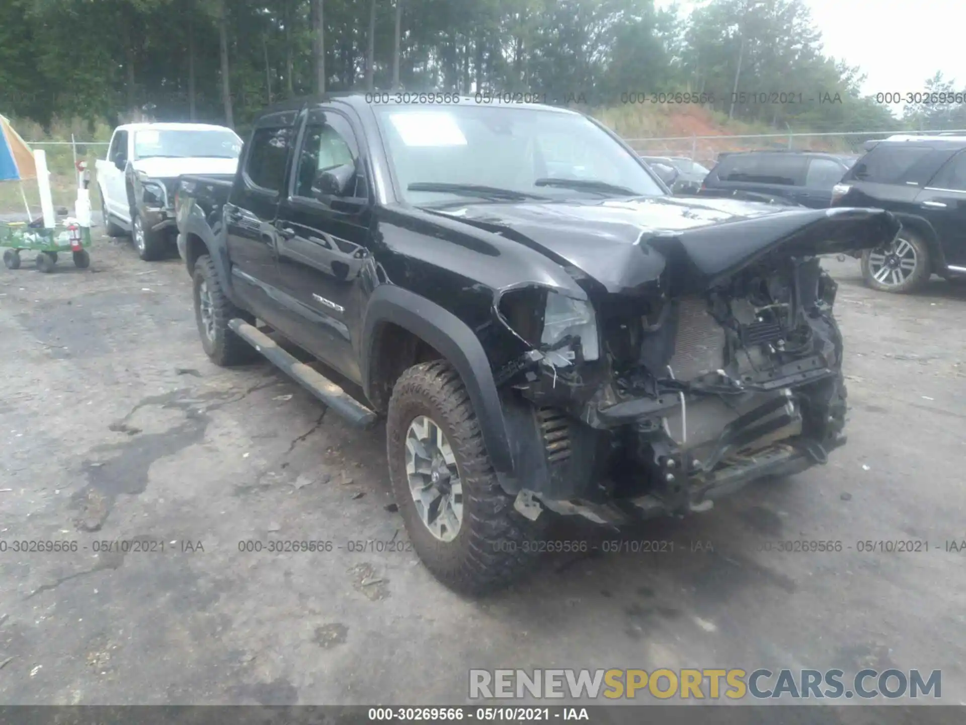 1 Photograph of a damaged car 5TFCZ5AN3KX182409 TOYOTA TACOMA 4WD 2019