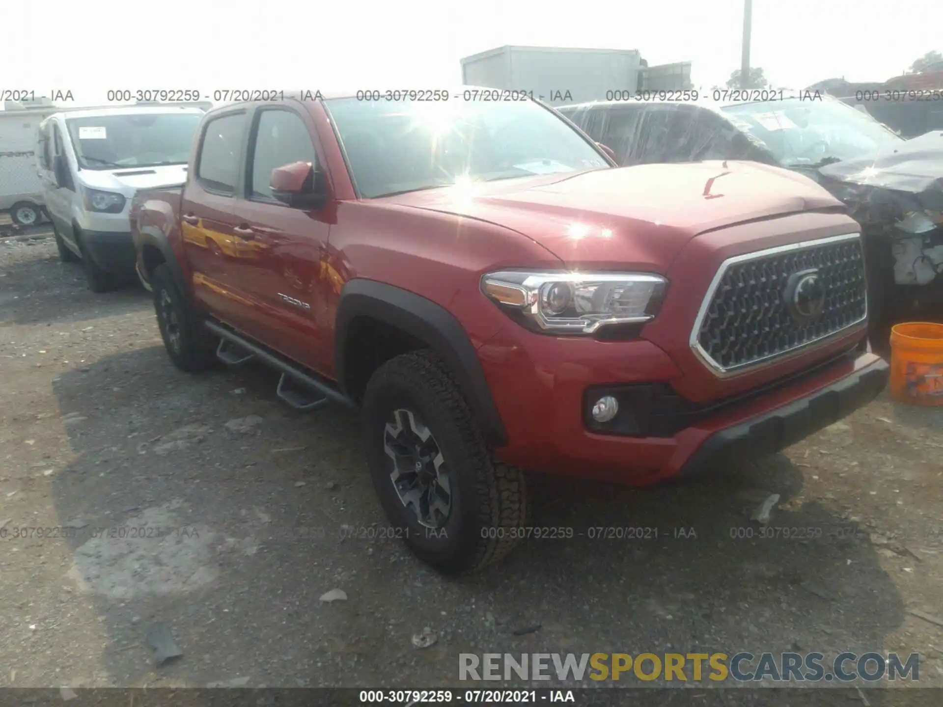 1 Photograph of a damaged car 5TFCZ5AN6KX182646 TOYOTA TACOMA 4WD 2019