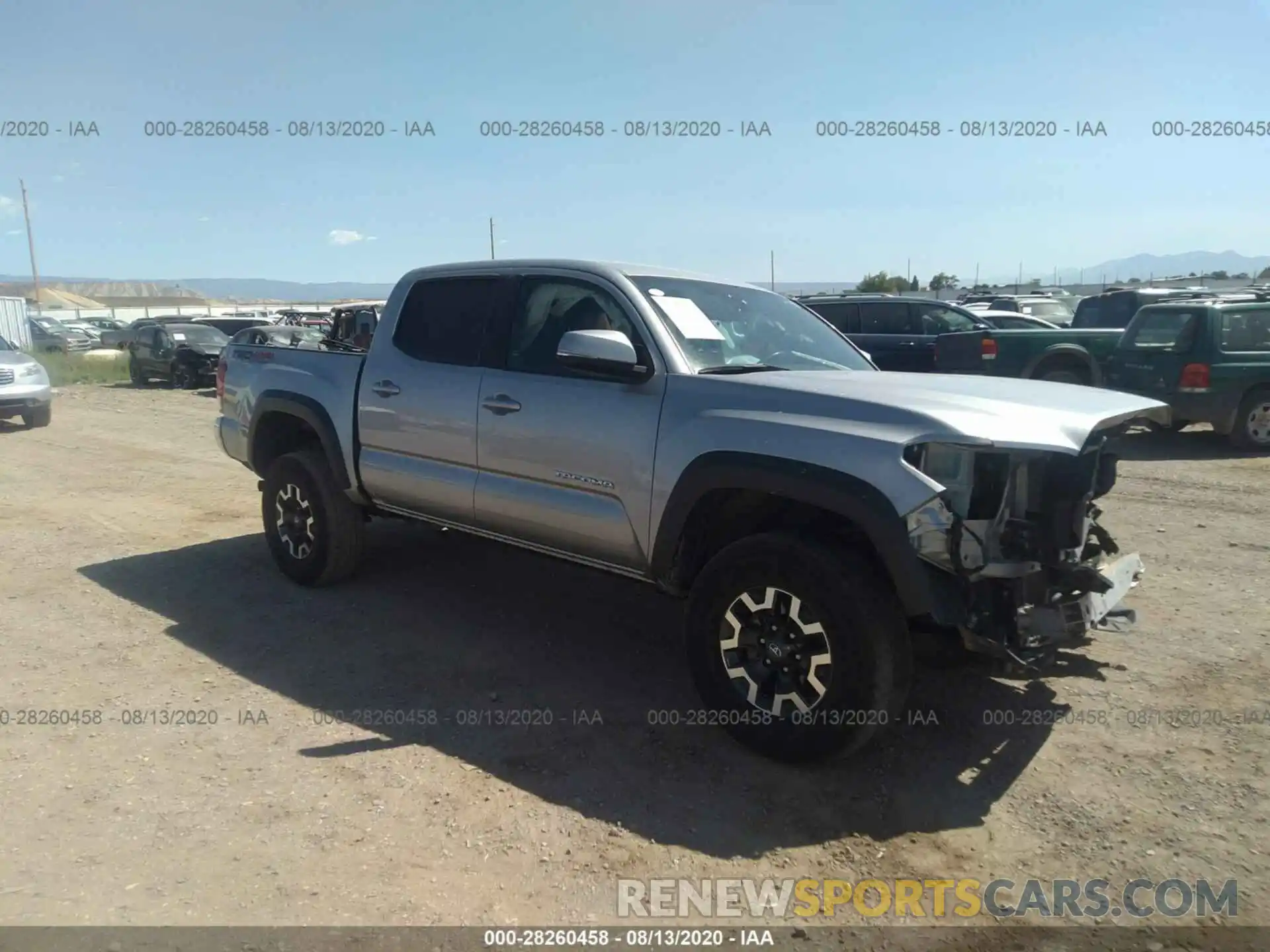 1 Photograph of a damaged car 5TFCZ5AN7KX167413 TOYOTA TACOMA 4WD 2019