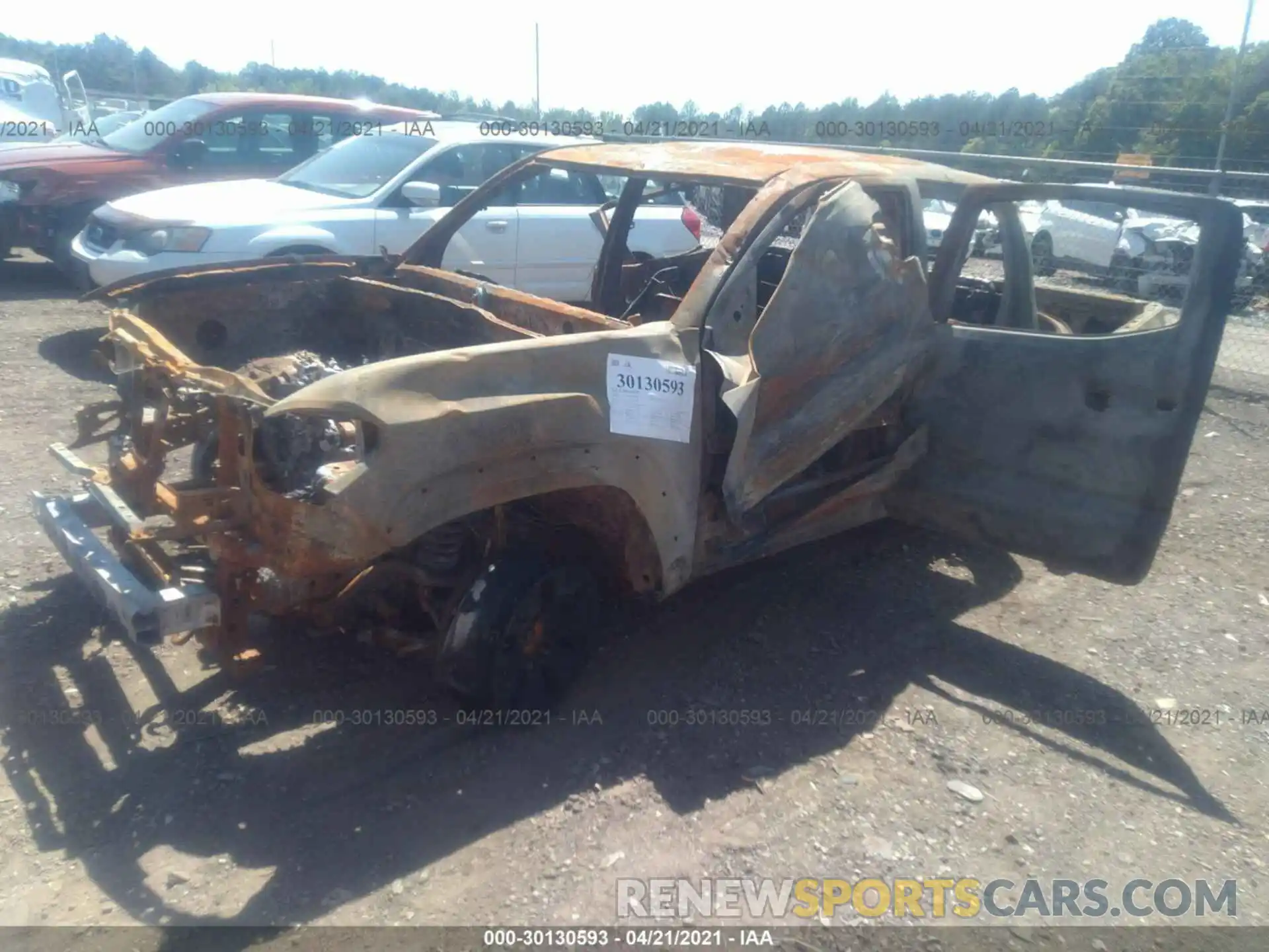 2 Photograph of a damaged car 5TFCZ5AN7KX172398 TOYOTA TACOMA 4WD 2019