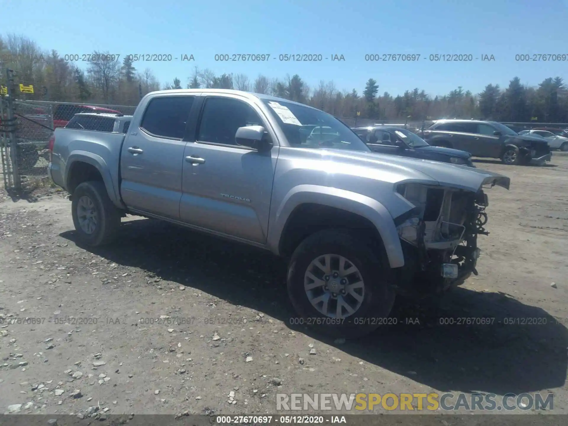 1 Photograph of a damaged car 5TFCZ5AN7KX181571 TOYOTA TACOMA 4WD 2019