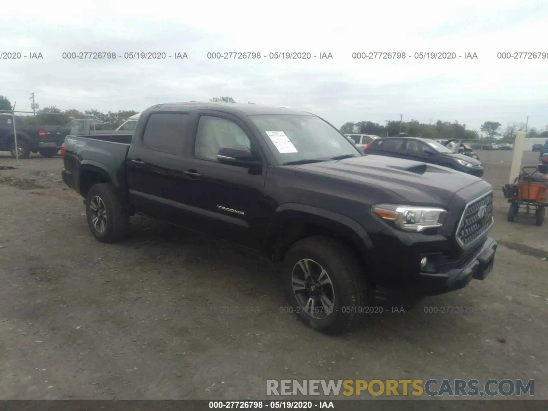 1 Photograph of a damaged car 5TFCZ5AN7KX184003 TOYOTA TACOMA 4WD 2019