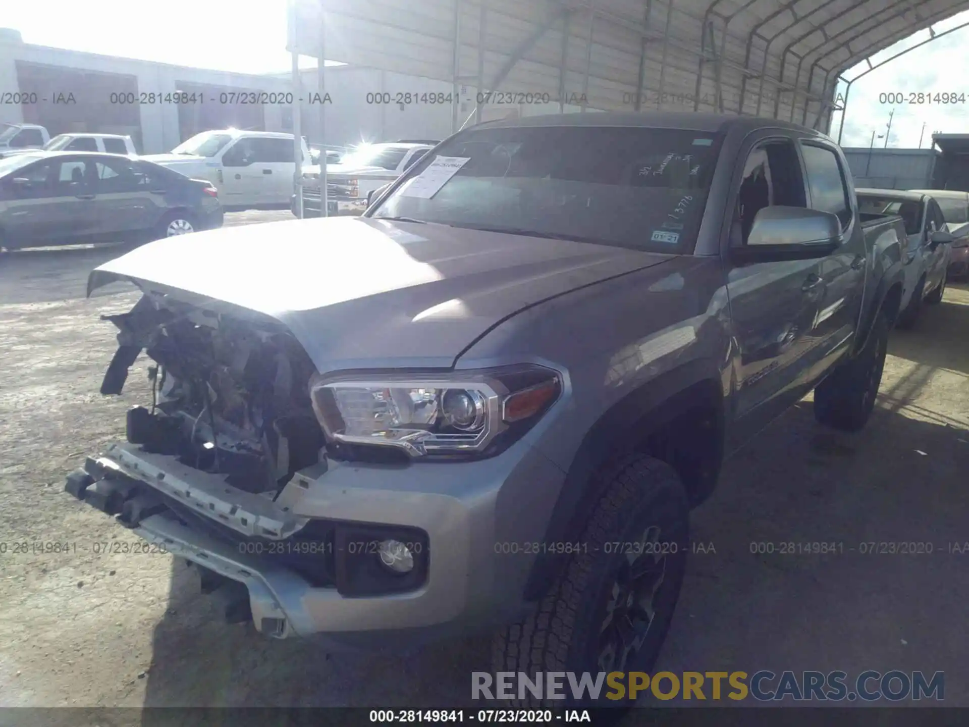 2 Photograph of a damaged car 5TFCZ5AN7KX186494 TOYOTA TACOMA 4WD 2019