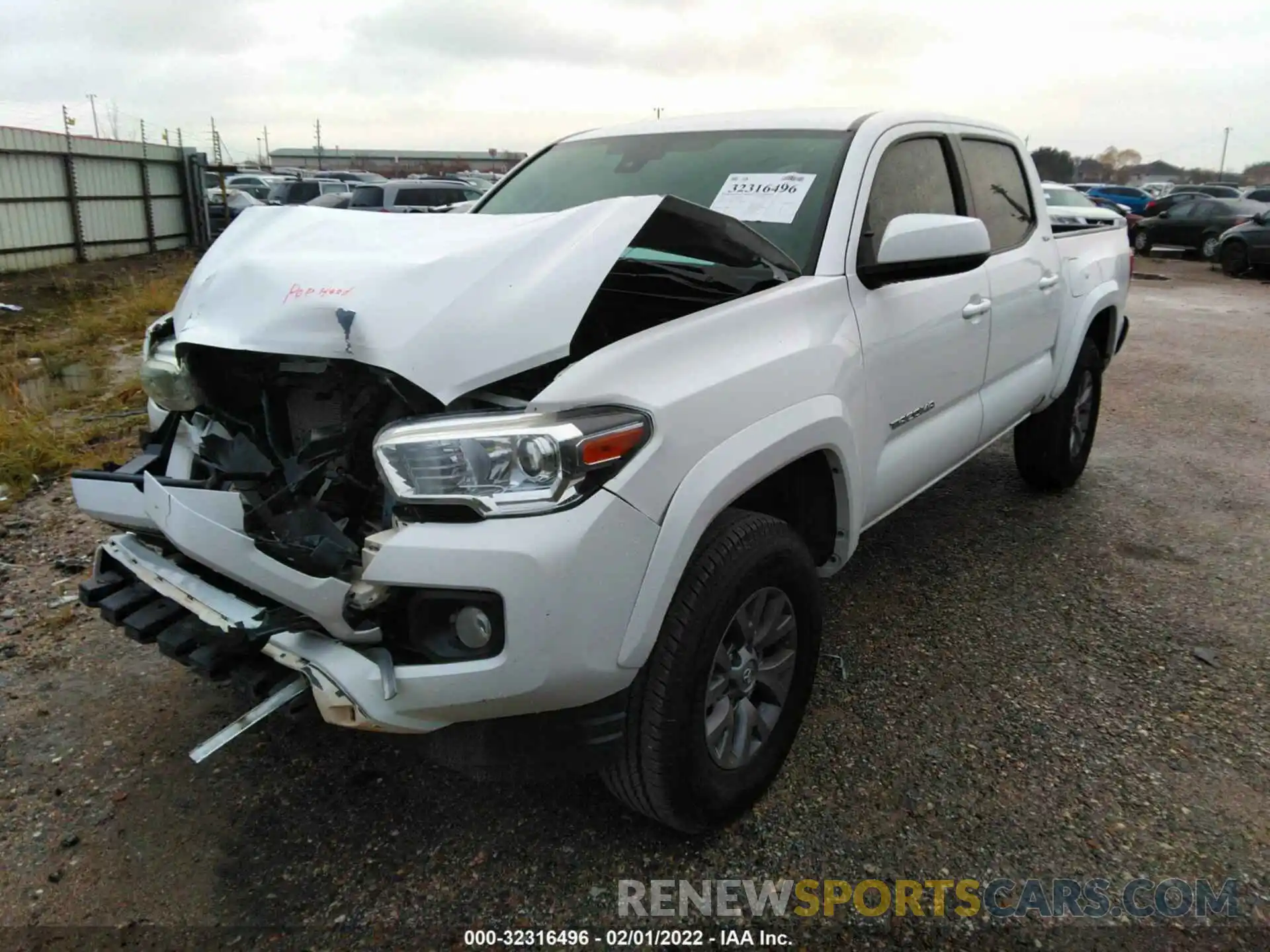 2 Photograph of a damaged car 5TFCZ5AN8KX167159 TOYOTA TACOMA 4WD 2019