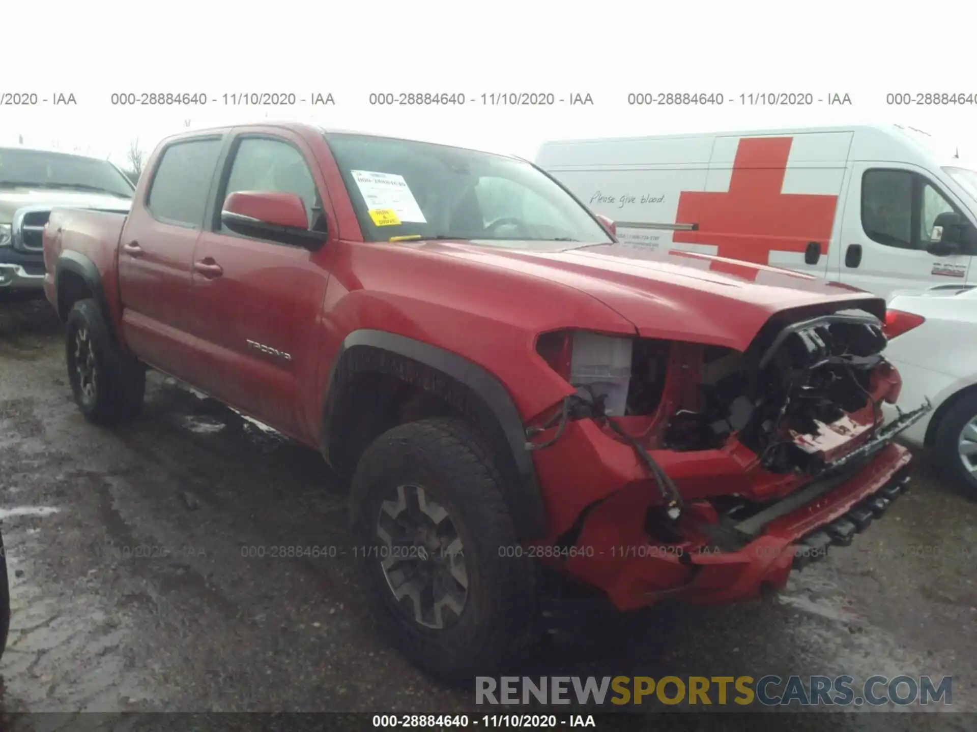 1 Photograph of a damaged car 5TFCZ5AN8KX173740 TOYOTA TACOMA 4WD 2019