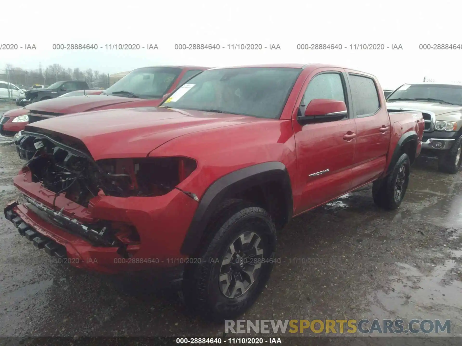 2 Photograph of a damaged car 5TFCZ5AN8KX173740 TOYOTA TACOMA 4WD 2019