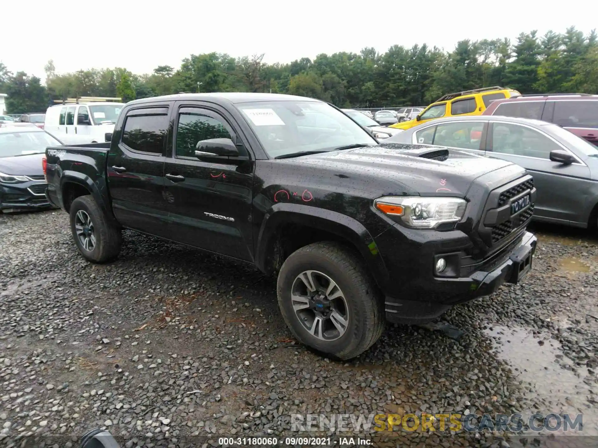 1 Photograph of a damaged car 5TFCZ5AN9KX190045 TOYOTA TACOMA 4WD 2019