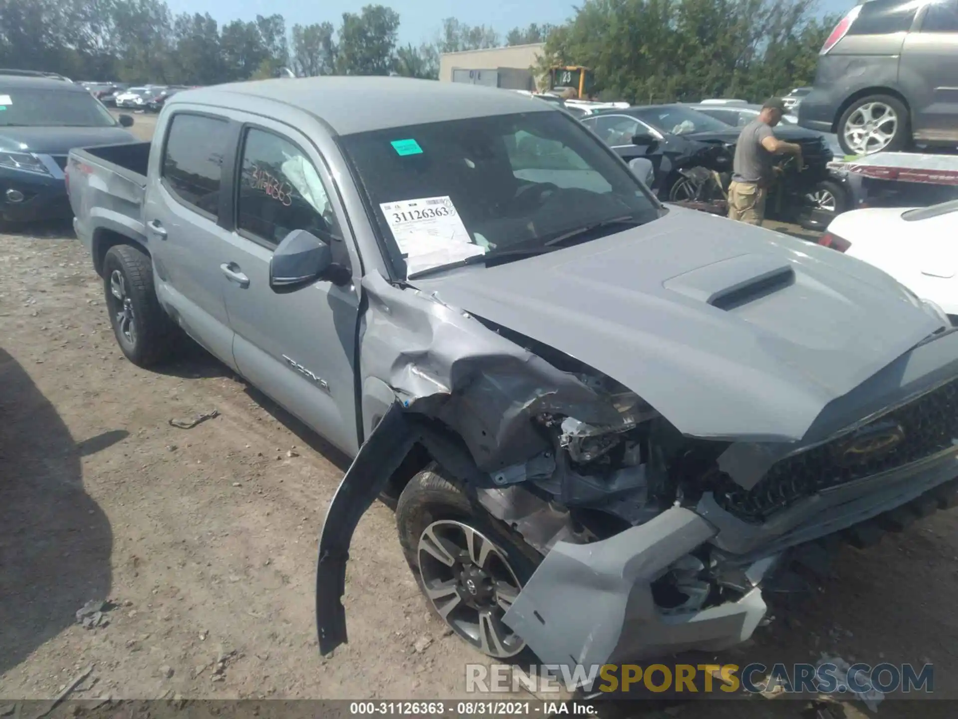 1 Photograph of a damaged car 5TFCZ5ANXKX187042 TOYOTA TACOMA 4WD 2019