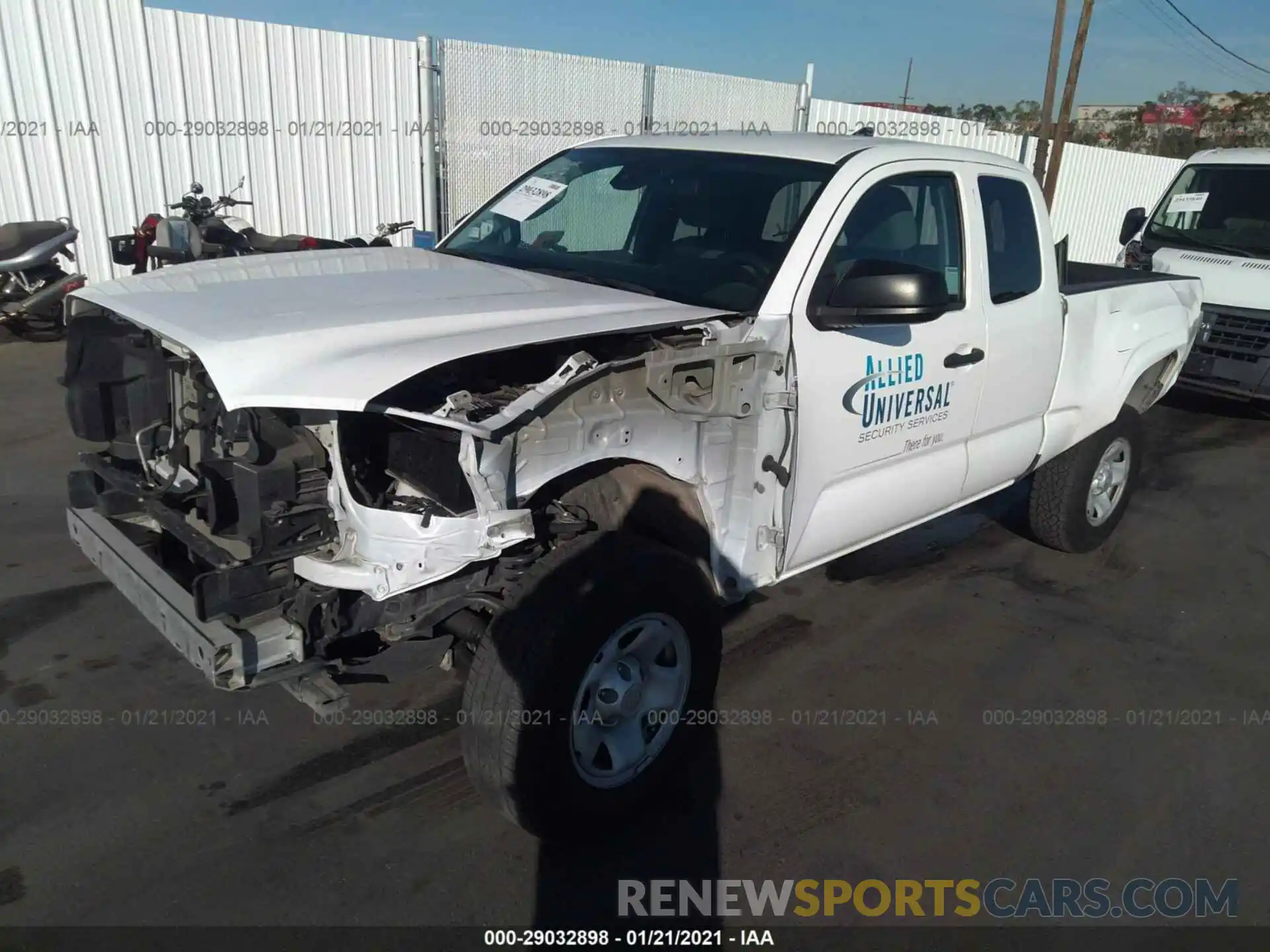 2 Photograph of a damaged car 5TFSX5EN6KX066651 TOYOTA TACOMA 4WD 2019