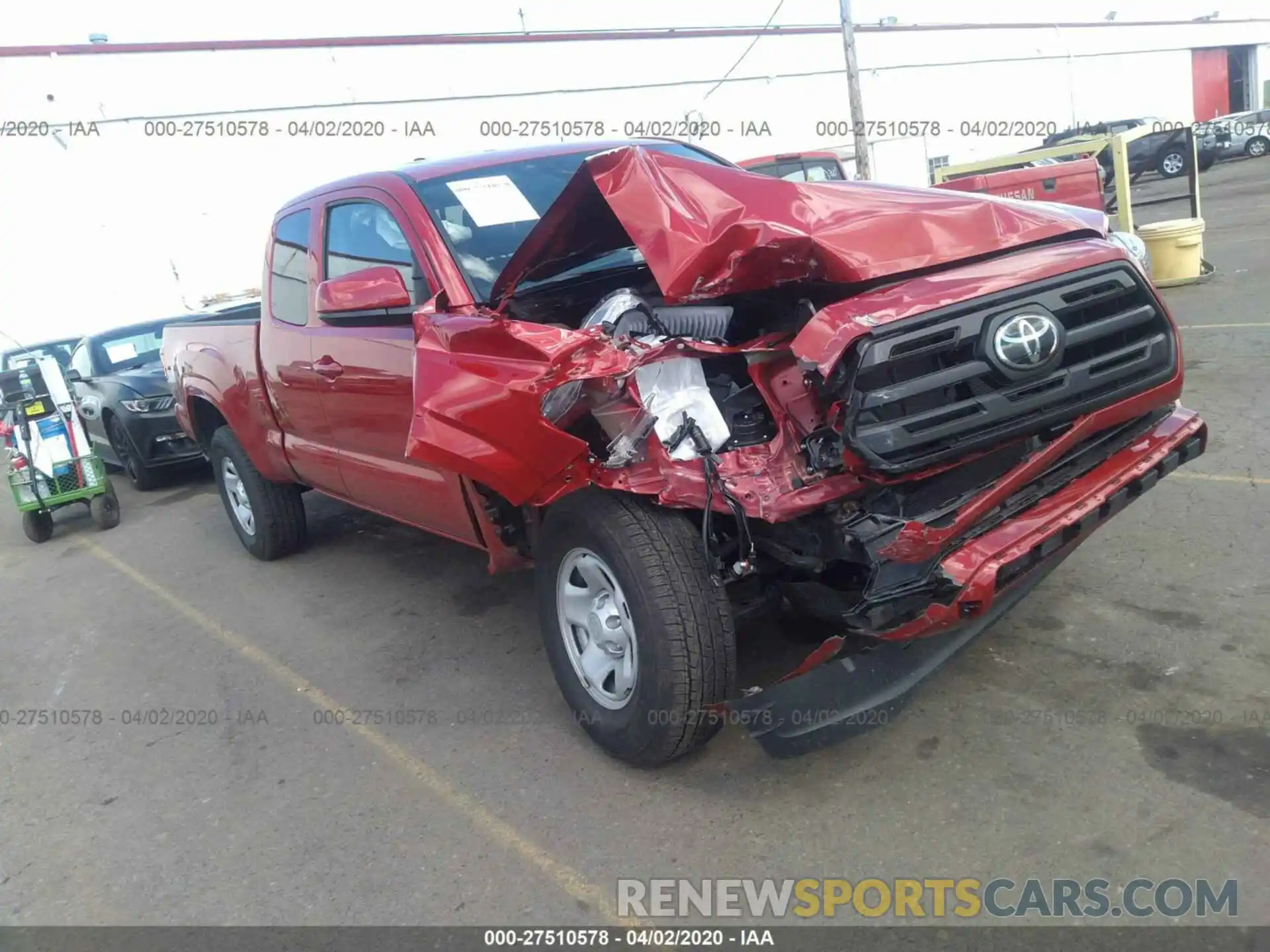 1 Photograph of a damaged car 5TFSX5EN6KX070991 TOYOTA TACOMA 4WD 2019