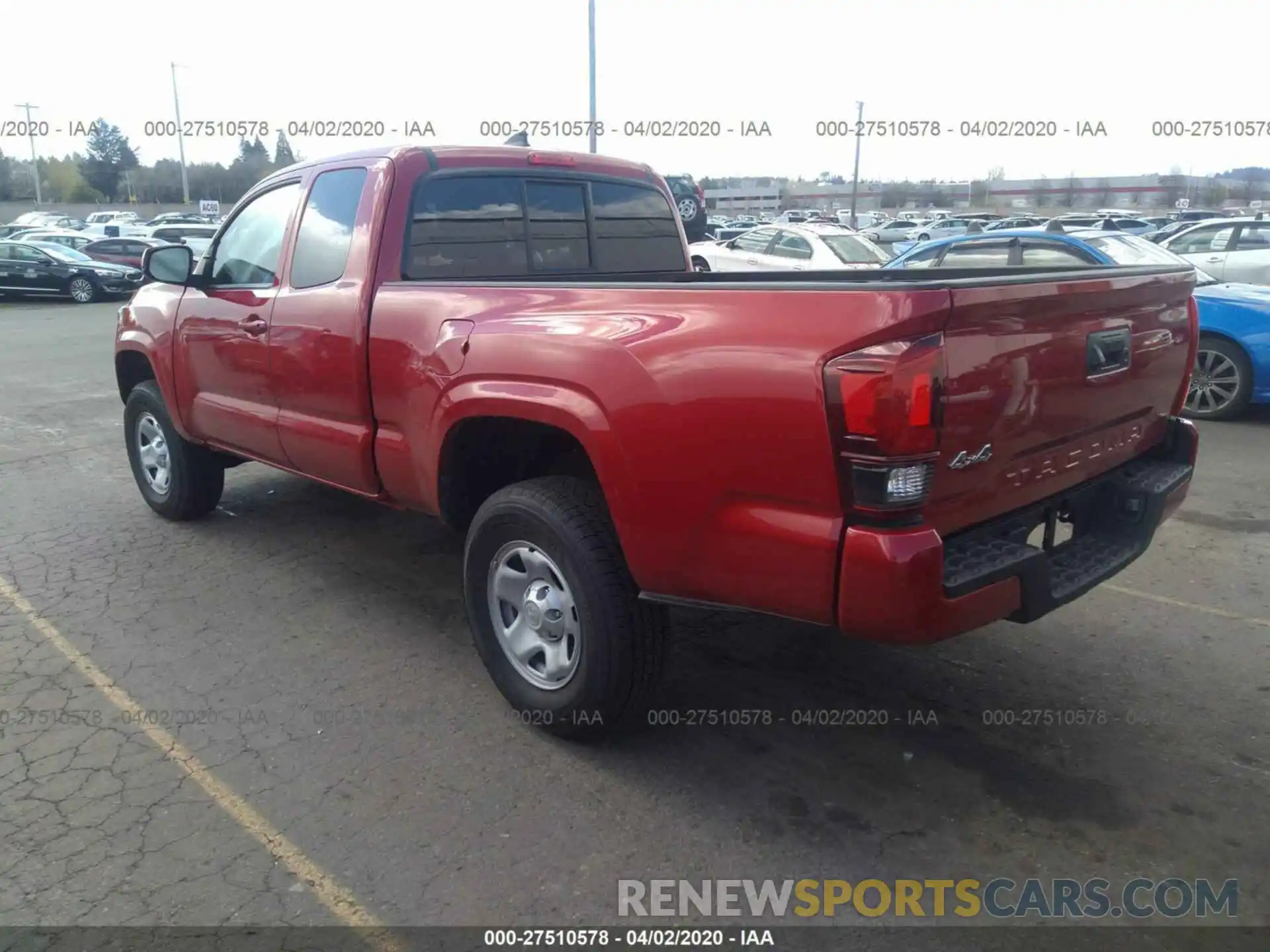 3 Photograph of a damaged car 5TFSX5EN6KX070991 TOYOTA TACOMA 4WD 2019