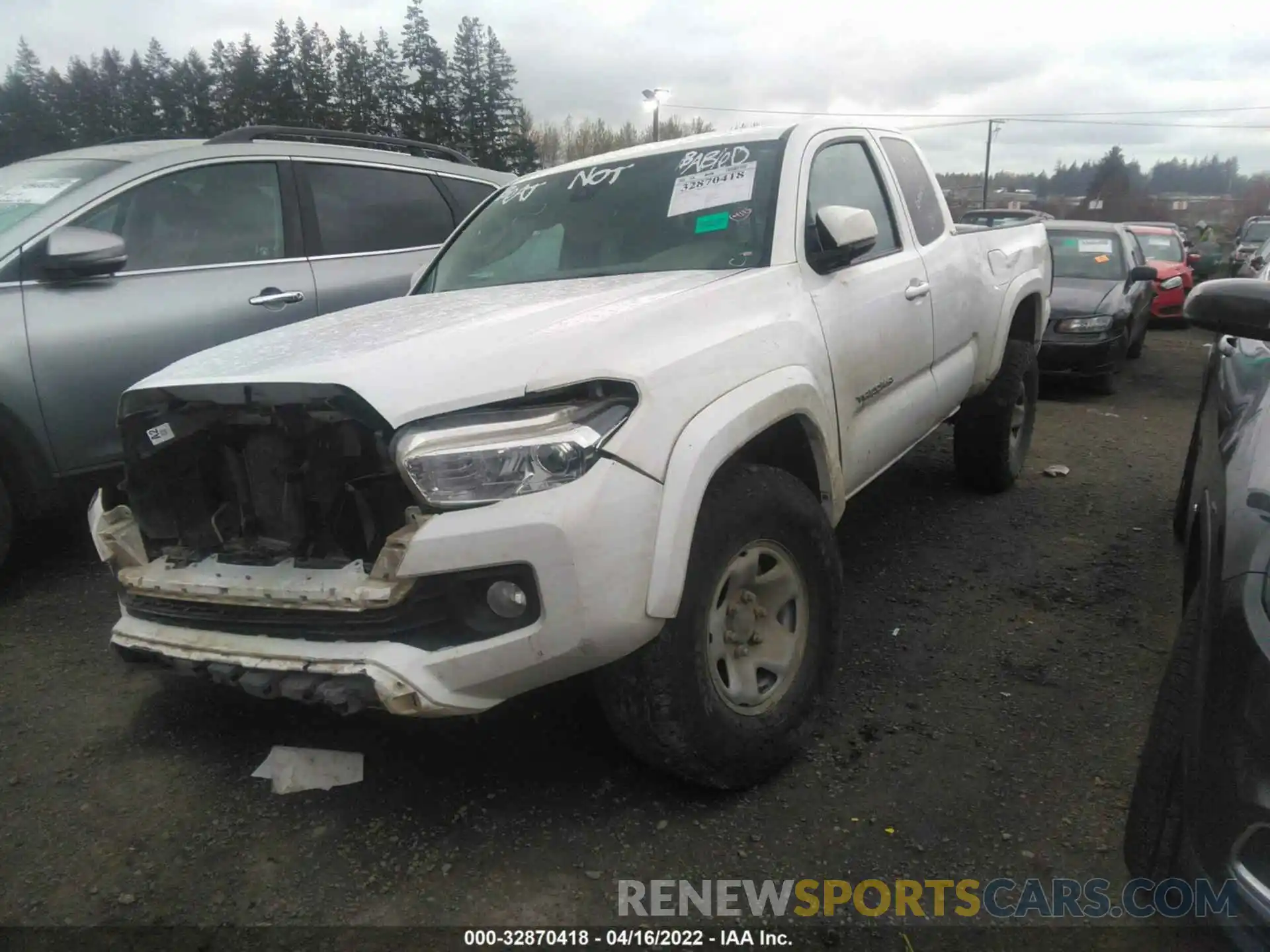 2 Фотография поврежденного автомобиля 5TFSX5ENXKX070914 TOYOTA TACOMA 4WD 2019