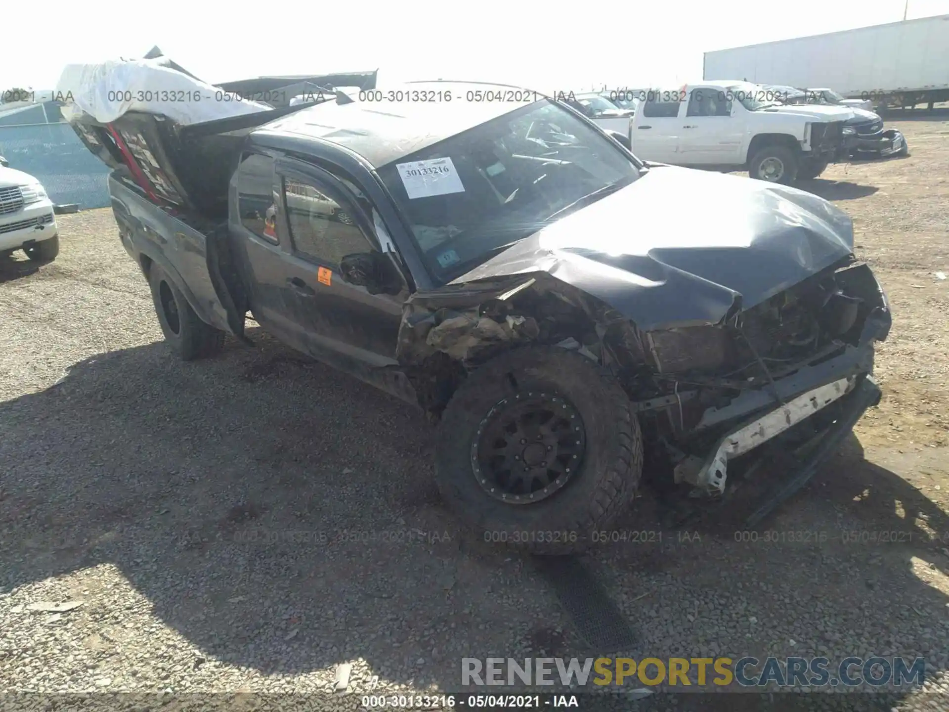 1 Photograph of a damaged car 5TFSZ5AN8KX166671 TOYOTA TACOMA 4WD 2019