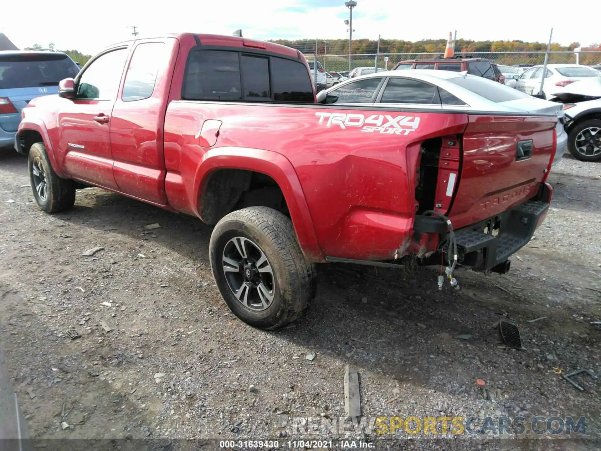 3 Photograph of a damaged car 5TFSZ5ANXKX183231 TOYOTA TACOMA 4WD 2019